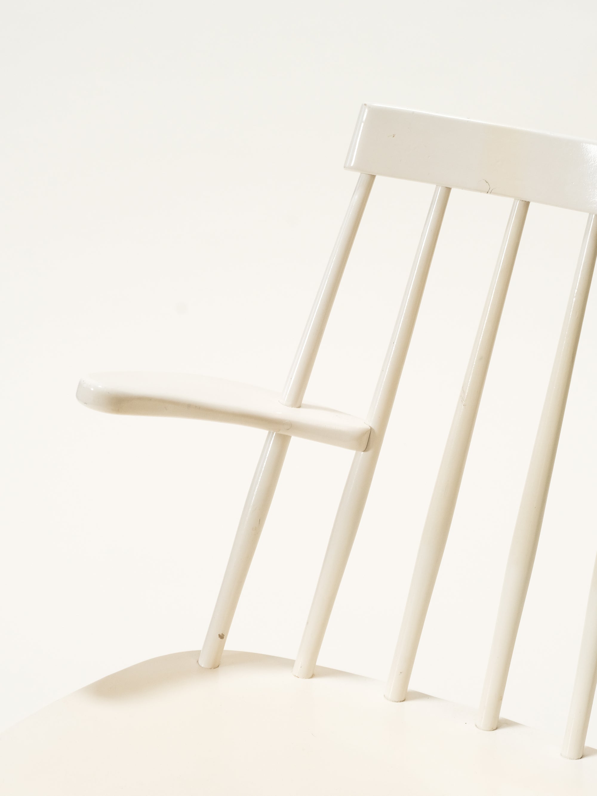 White "Sibbo" Armchair by Yngve Ekström for Stolab, Sweden, 1950s