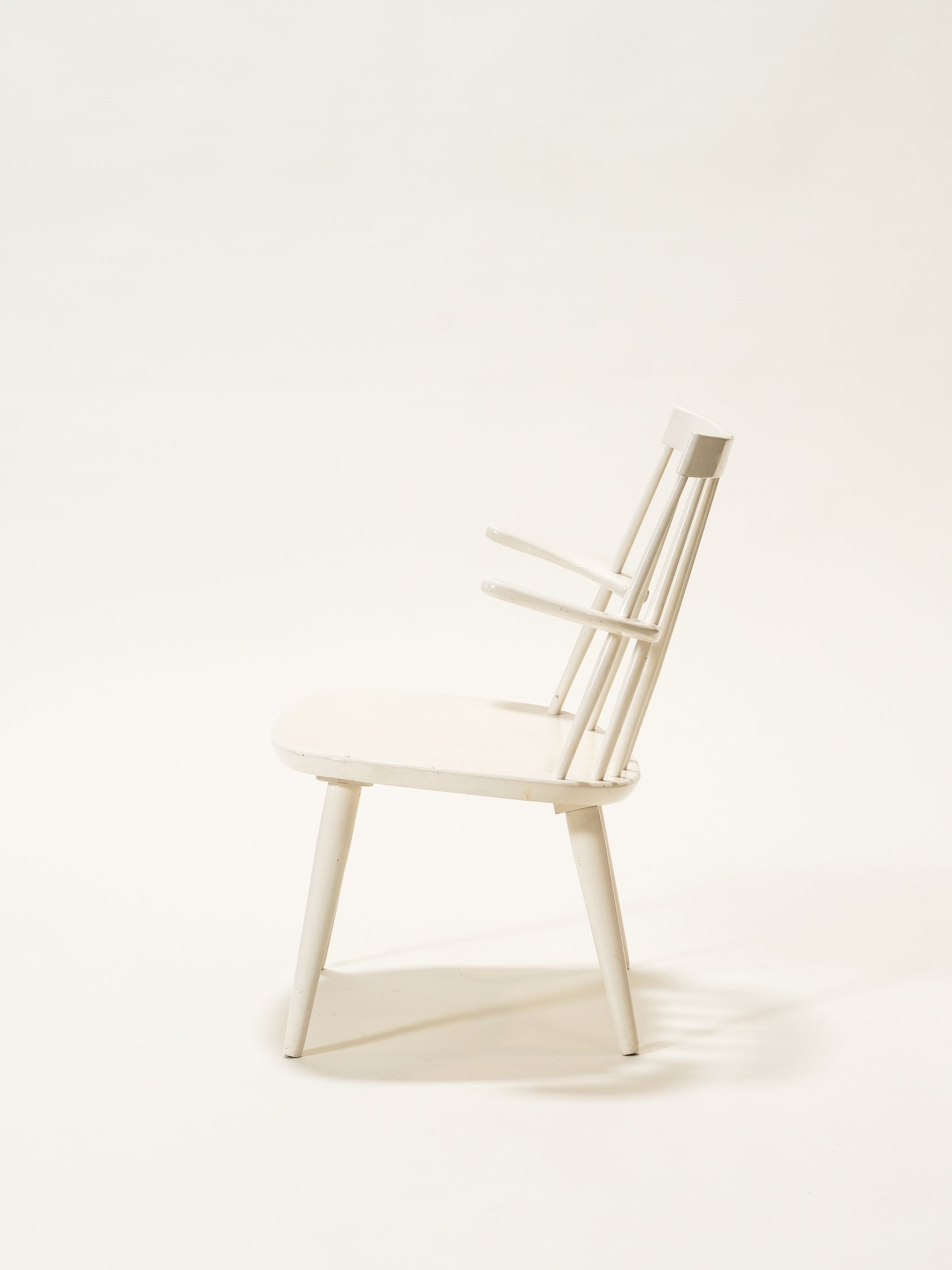 White "Sibbo" Armchair by Yngve Ekström for Stolab, Sweden, 1950s