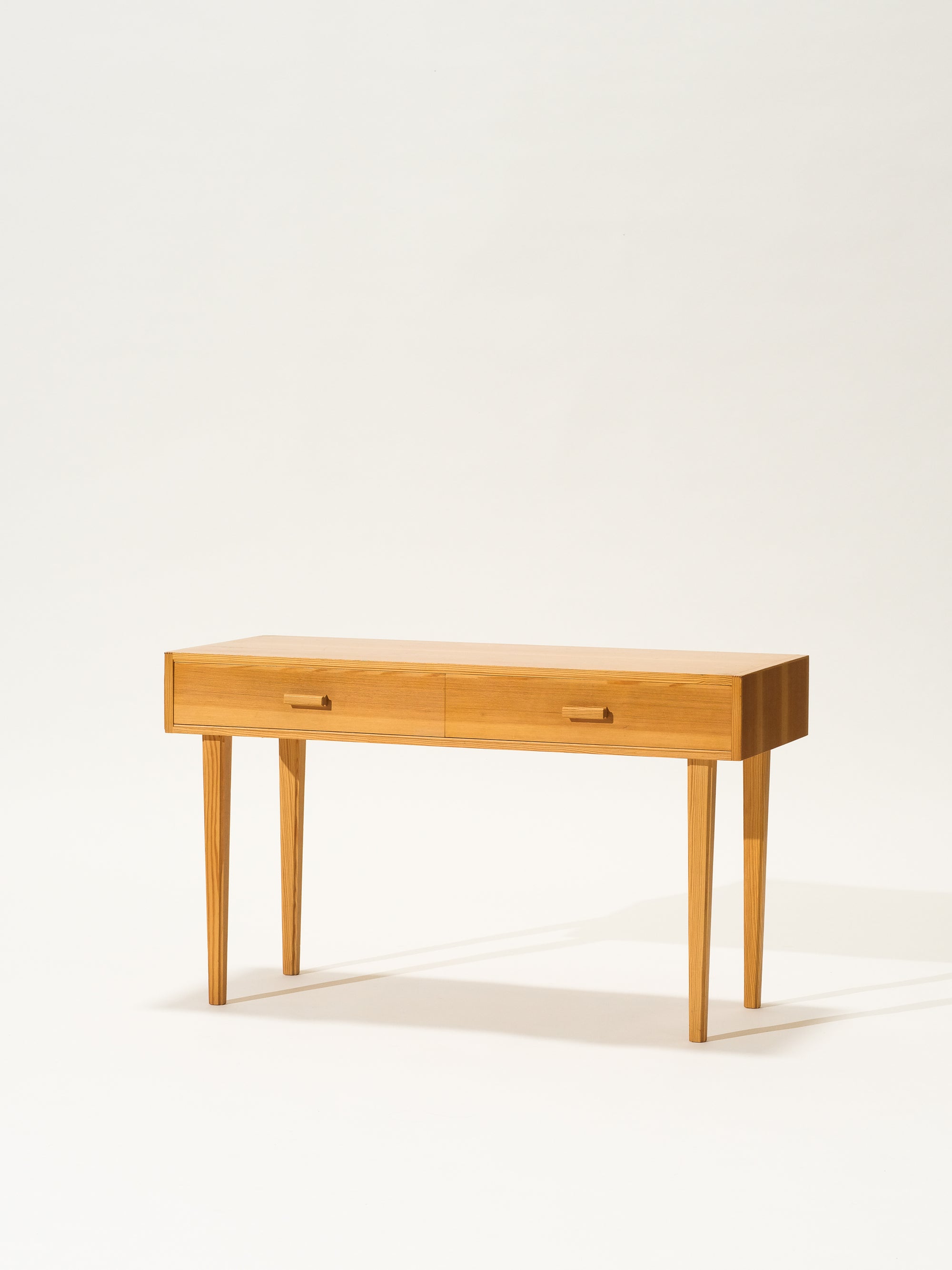 Pine Side Table with Two Drawers