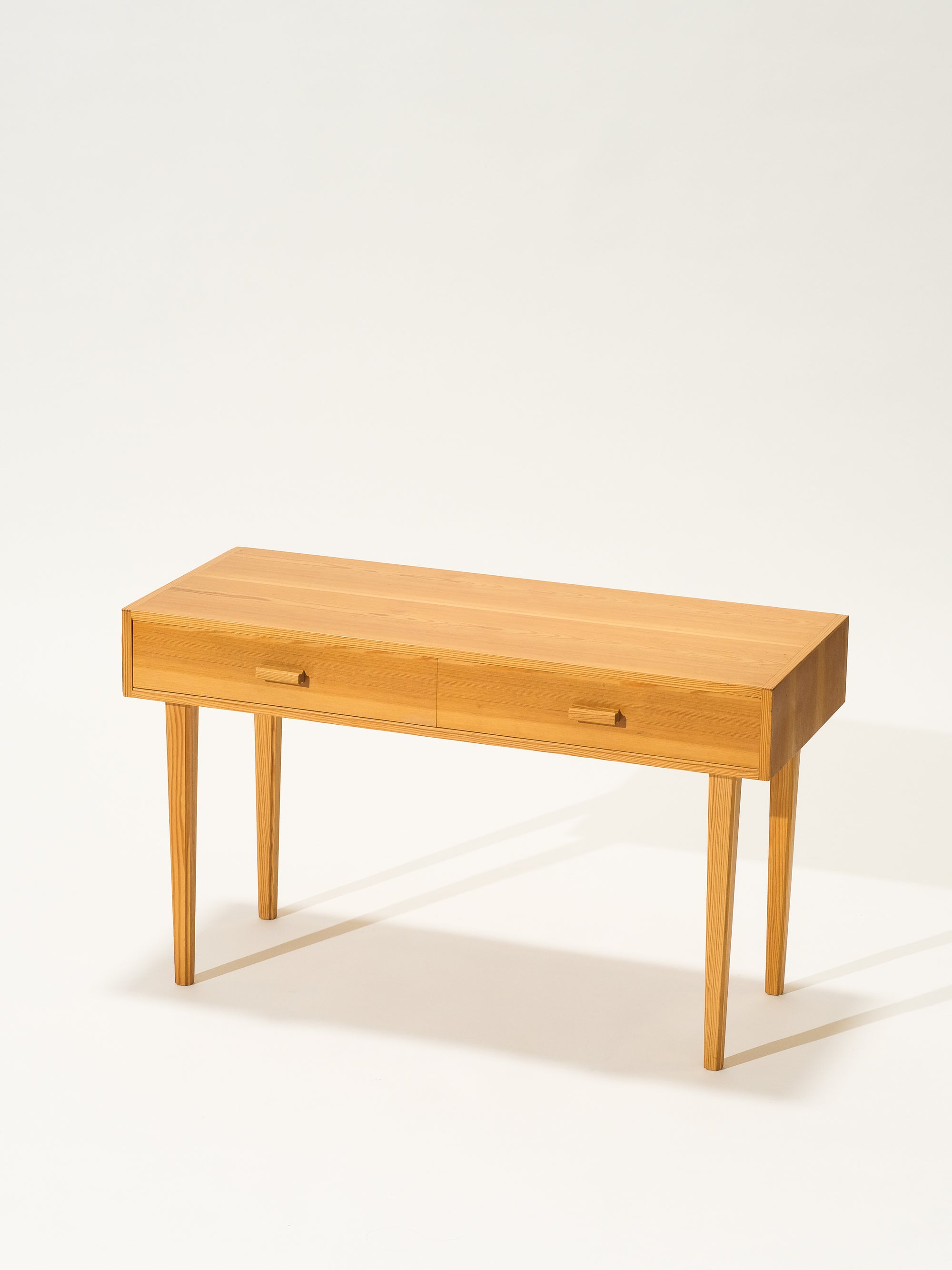 Pine Side Table with Two Drawers