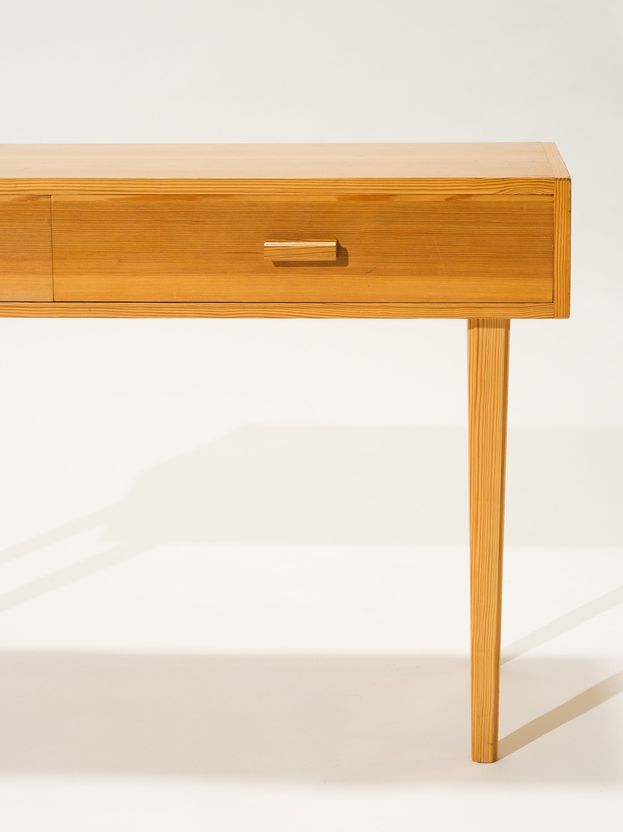 Pine Side Table with Two Drawers