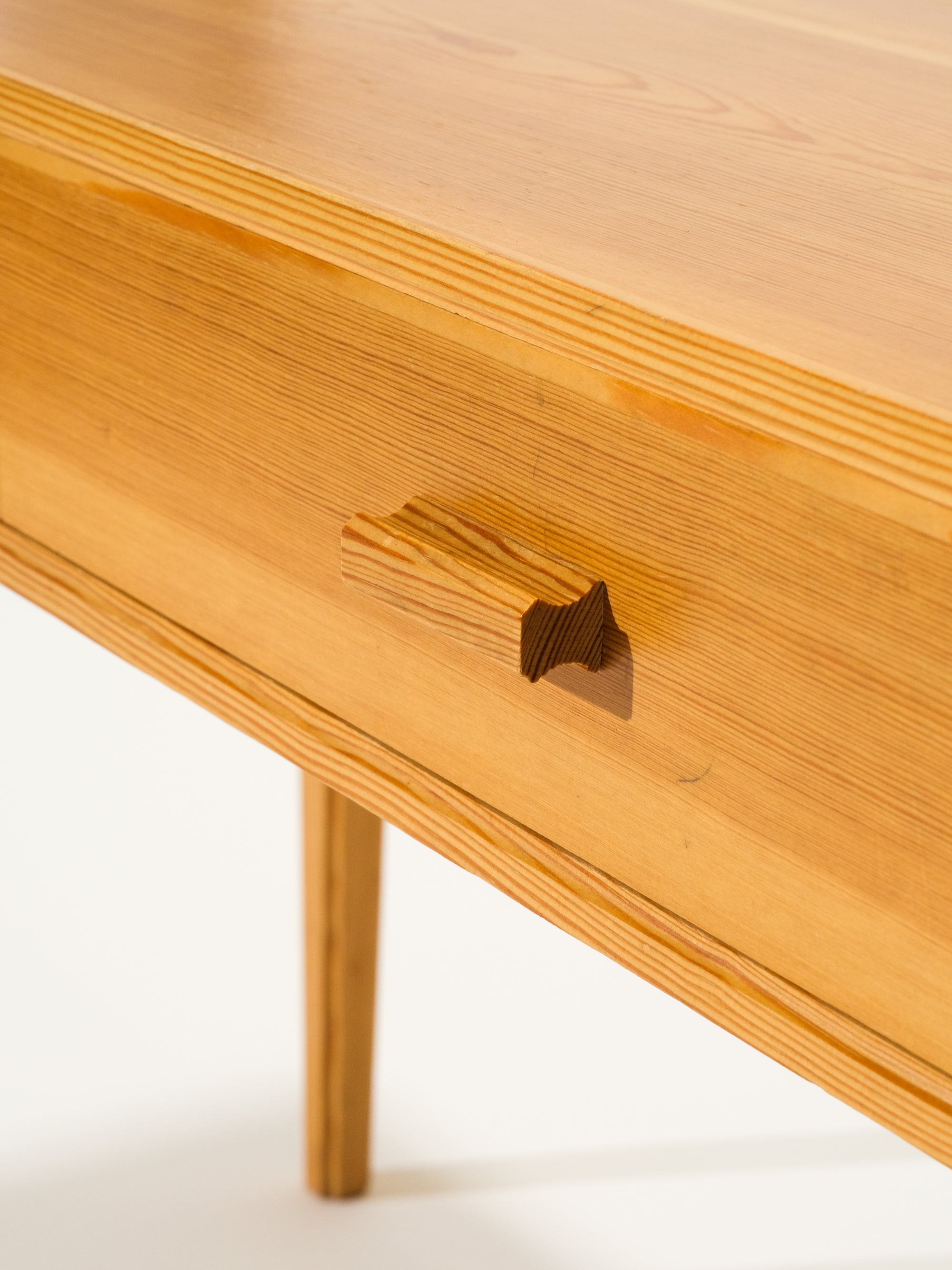 Pine Side Table with Two Drawers