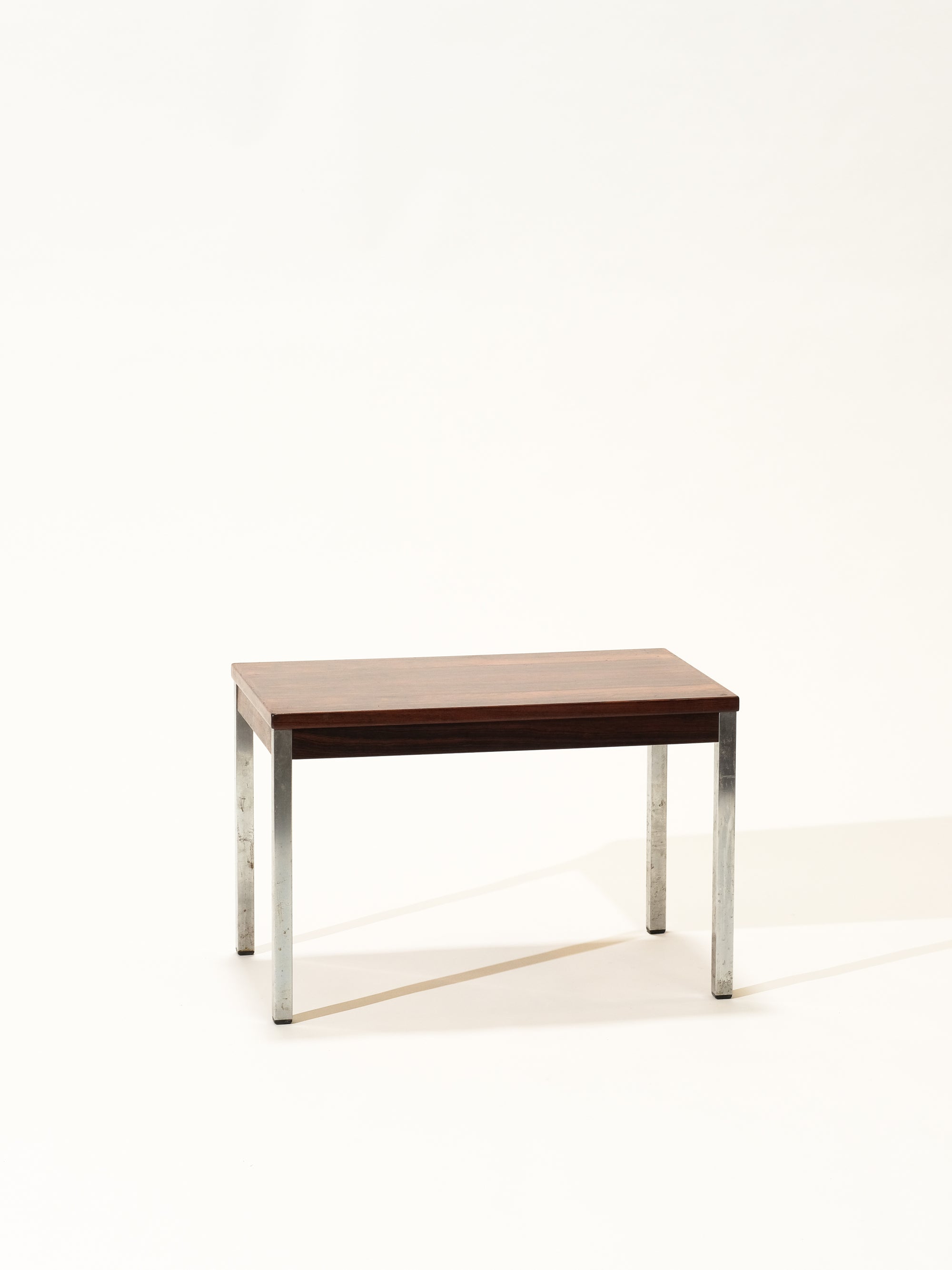 Bench / Side Table in Rosewood and Chrome by HMB Möbler, 1970s