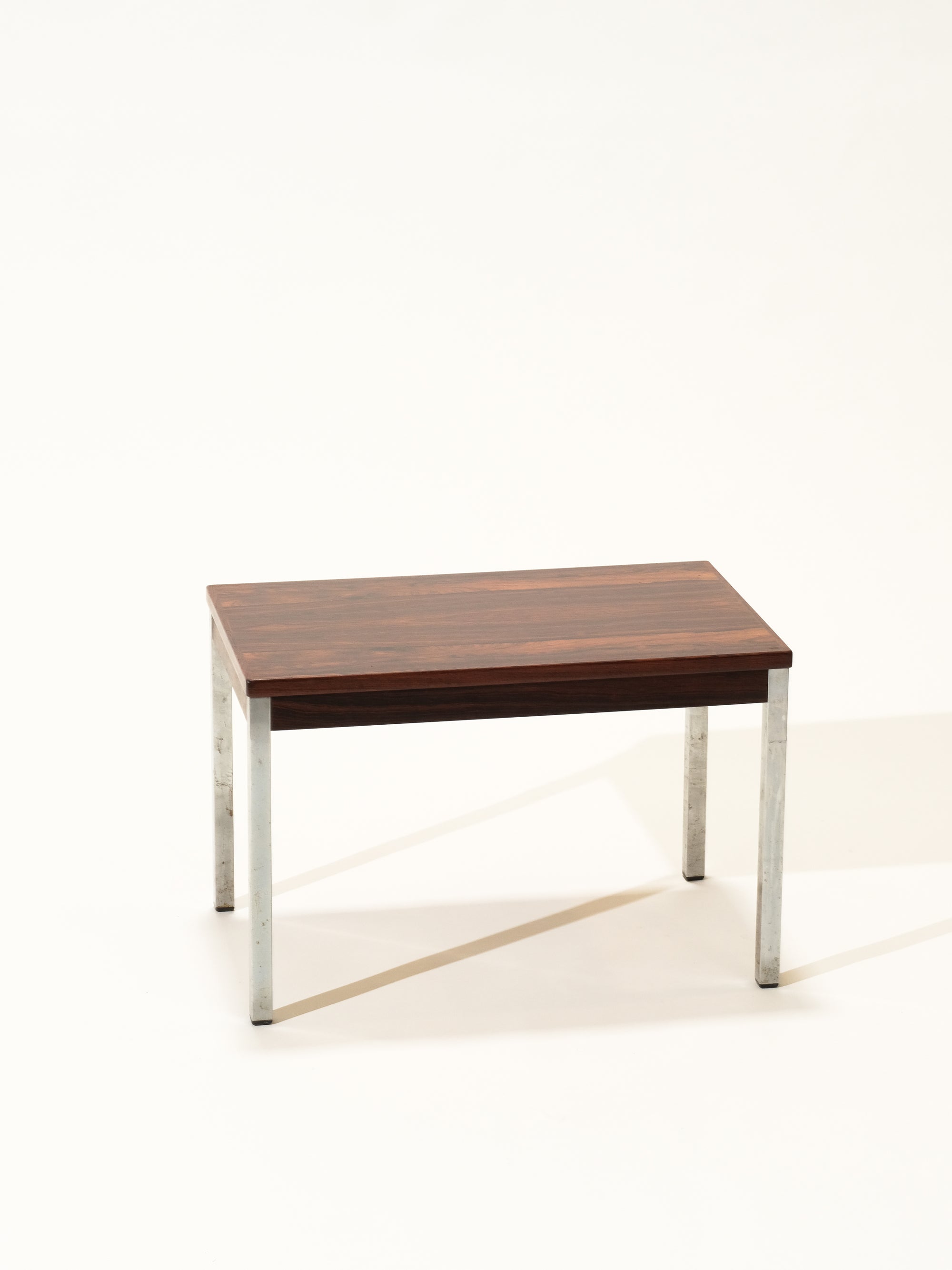 Bench / Side Table in Rosewood and Chrome by HMB Möbler, 1970s