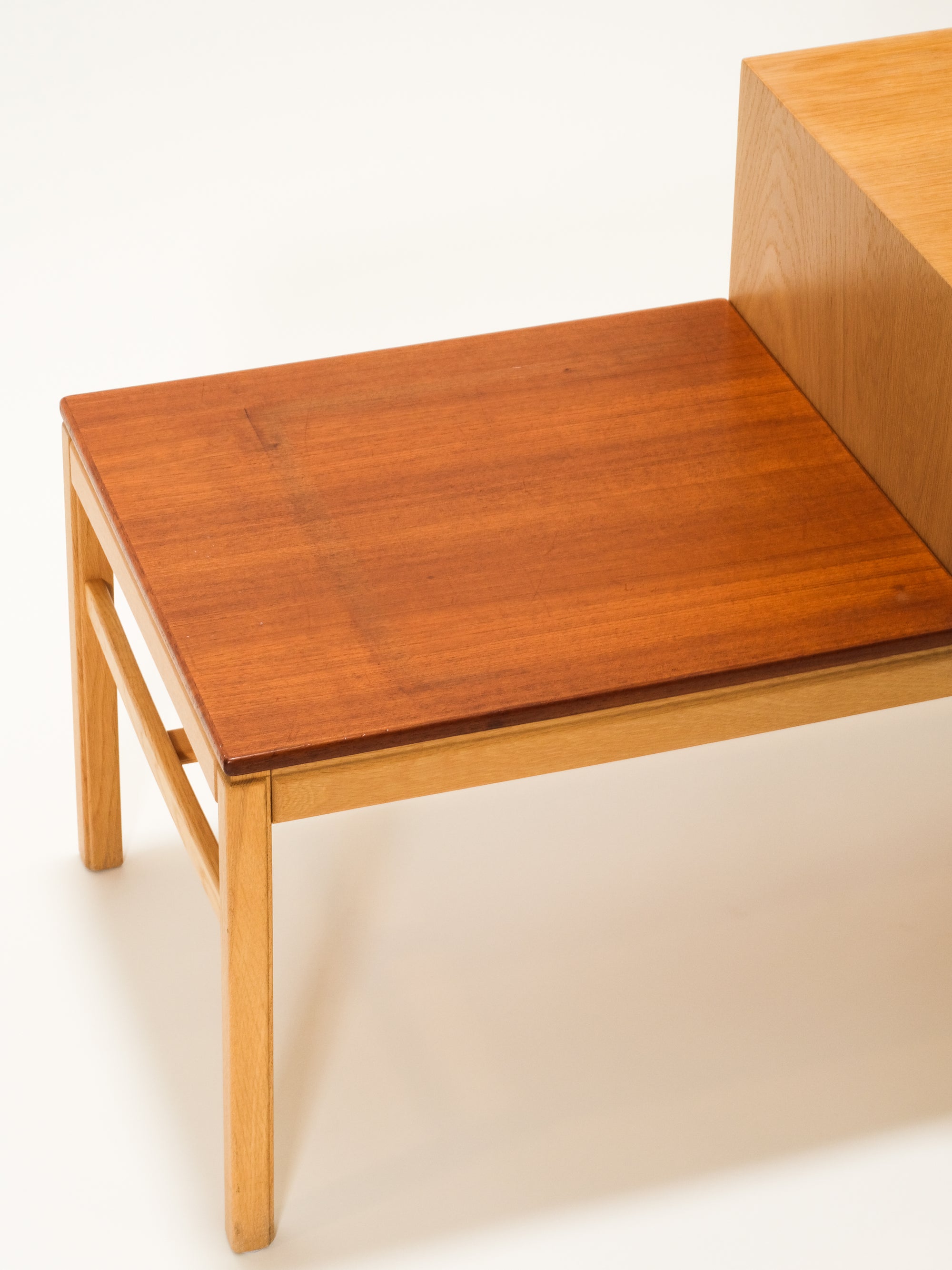 Scandinavian Side Table "Casino" in Teak and Oak by Engström & Myrstrand, 1960s