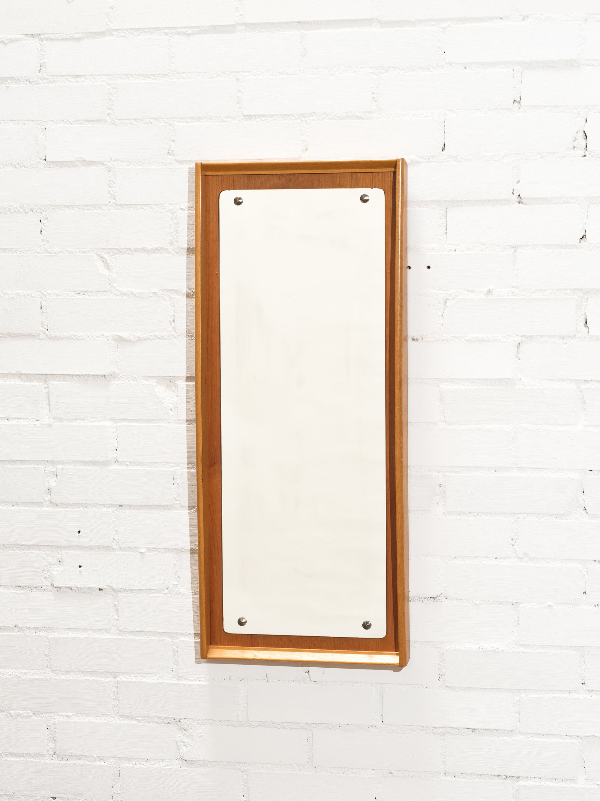 Mid-Century Oak & Teak Wall Mirror