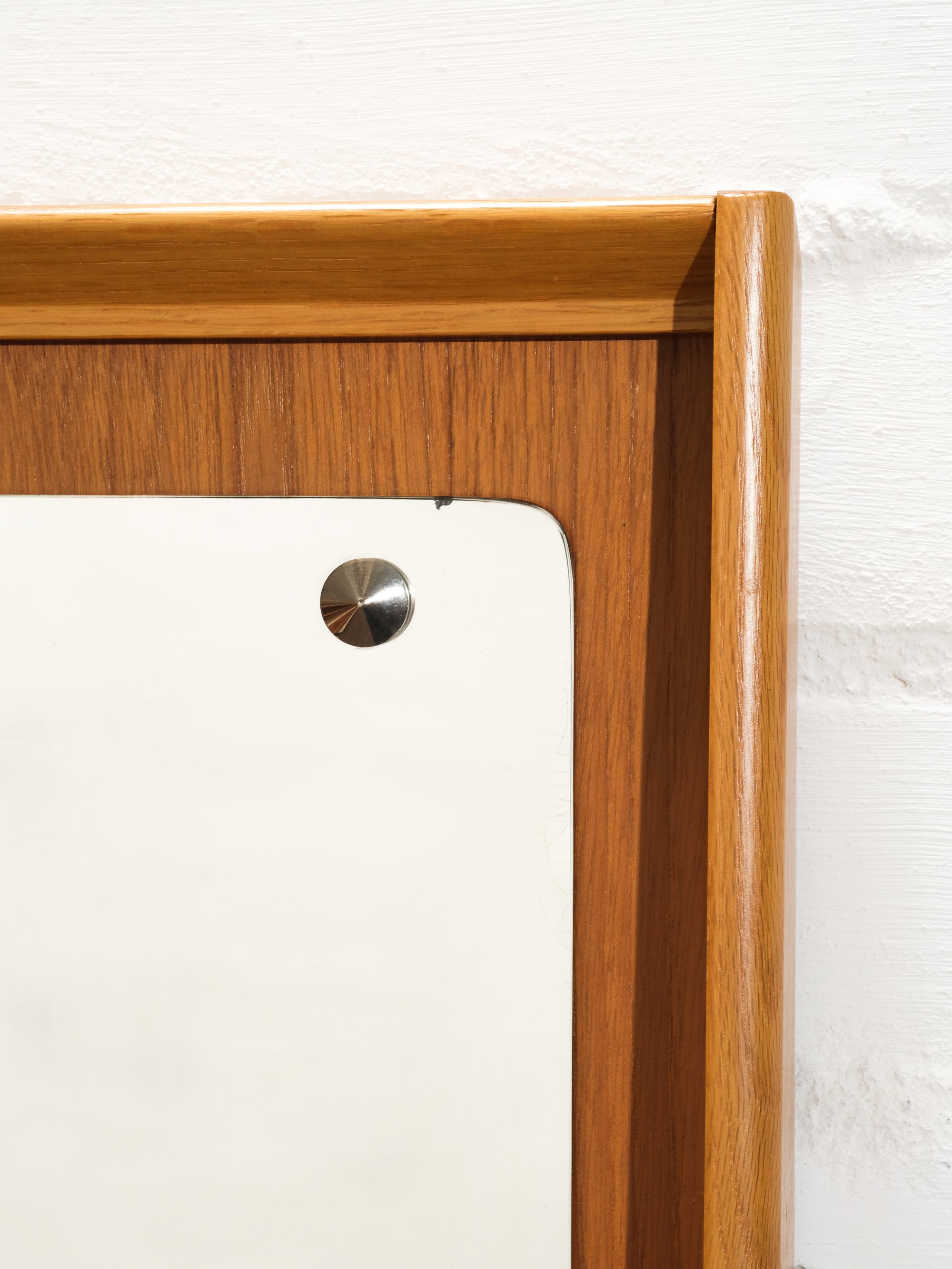 Mid-Century Oak & Teak Wall Mirror