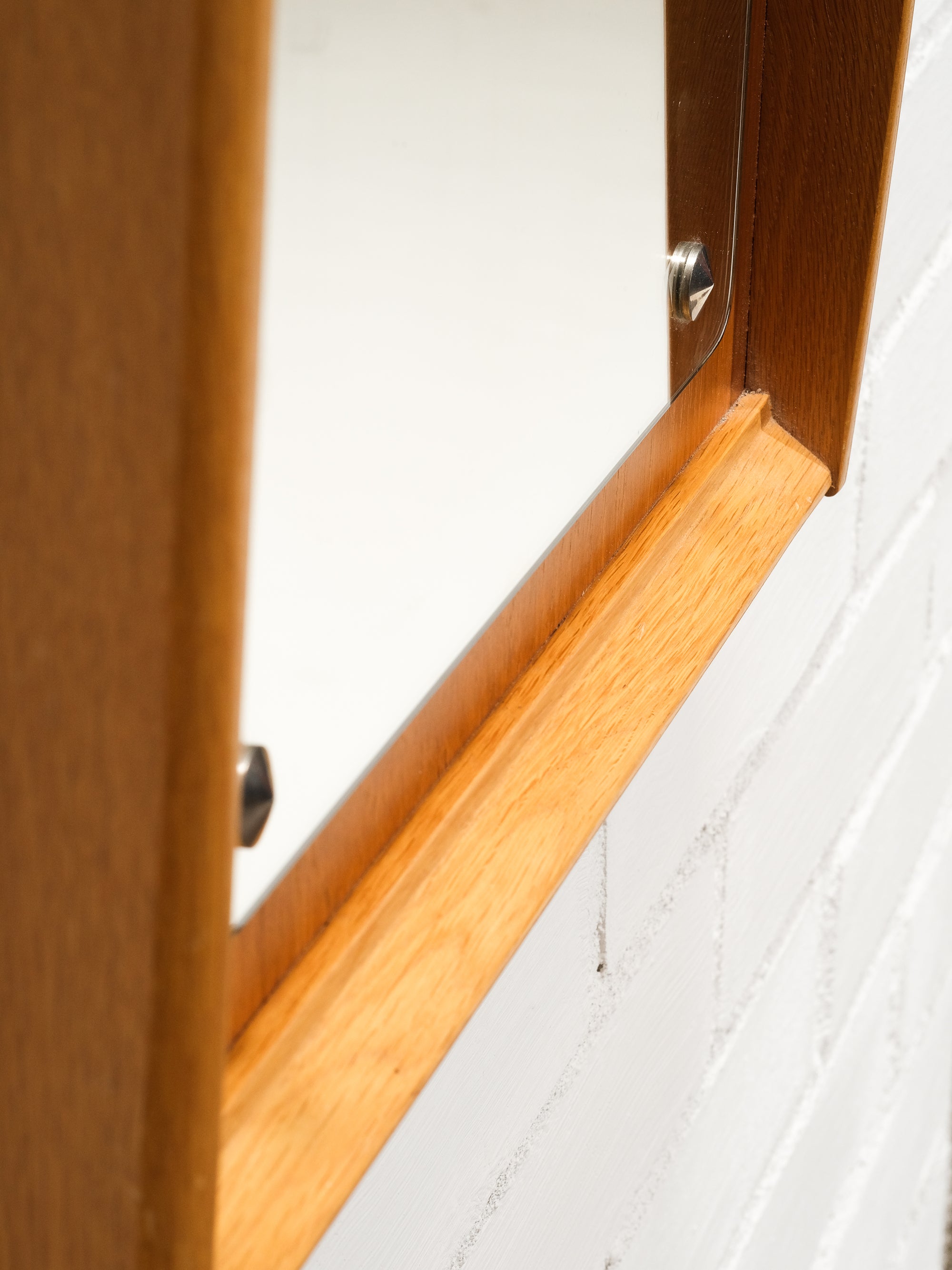 Mid-Century Oak & Teak Wall Mirror
