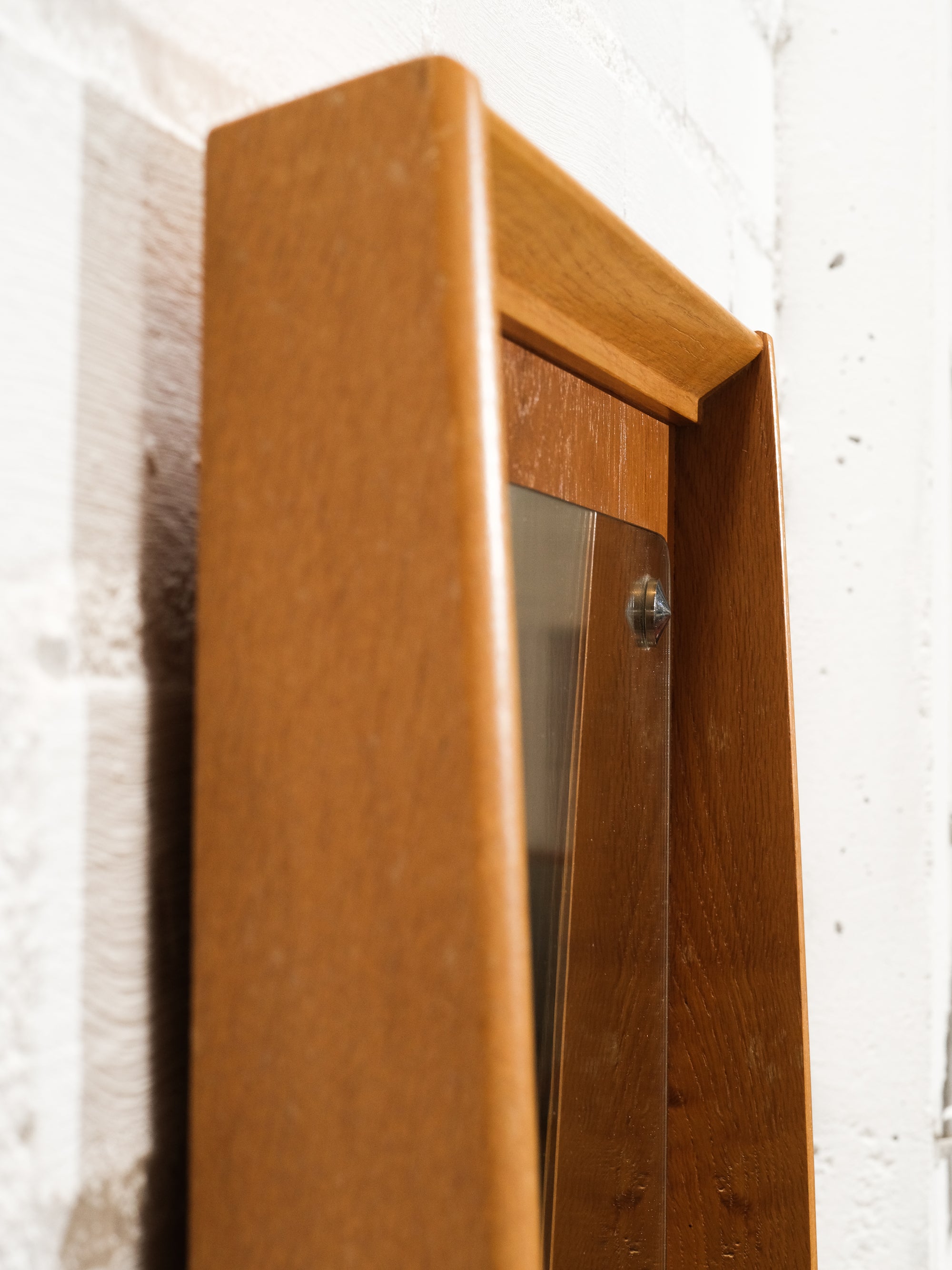 Mid-Century Oak & Teak Wall Mirror
