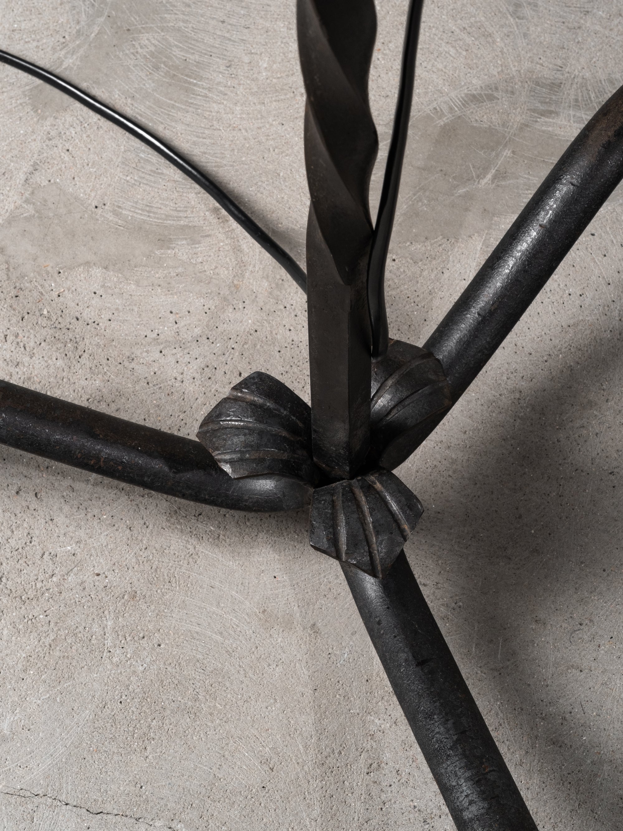 Wrought Iron and Wood Slate Floor Lamp by Hakkarainen, Finland, 1930s