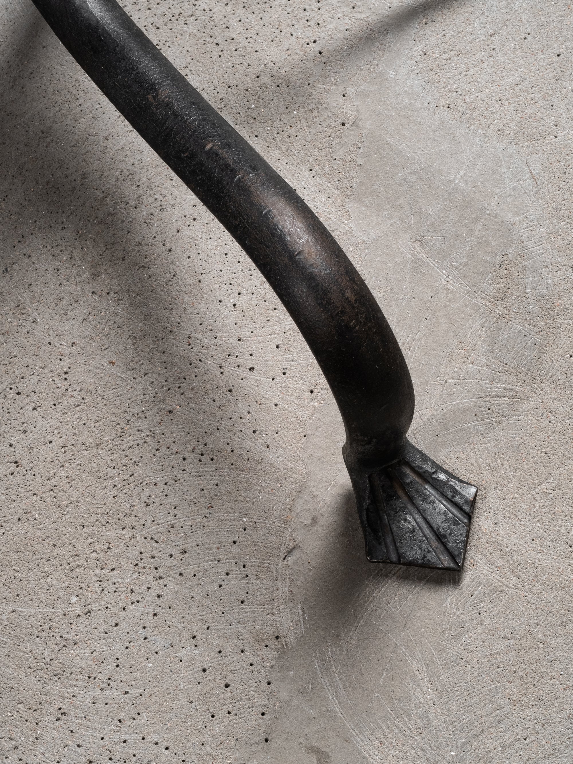 Wrought Iron and Wood Slate Floor Lamp by Hakkarainen, Finland, 1930s