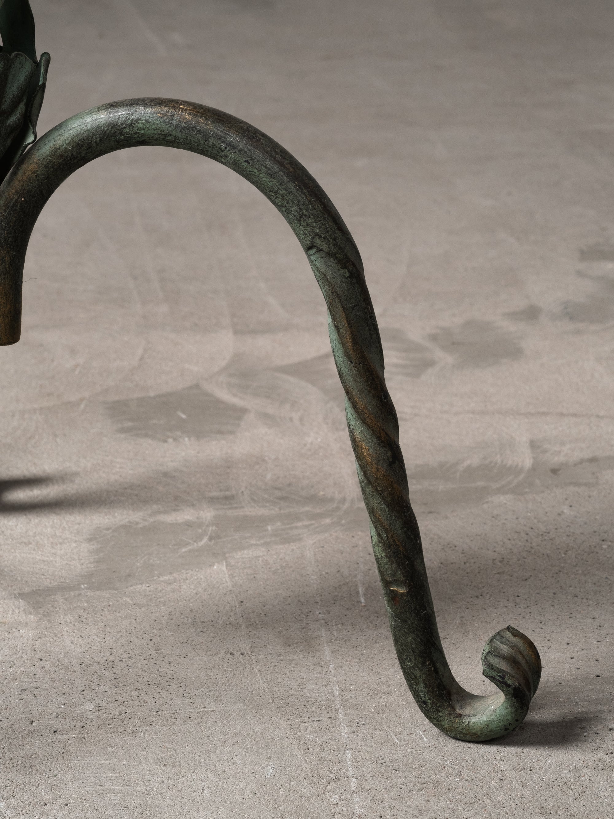 Wrought Iron and Wood-Slate Floor Lamp by Hakkarainen, Finland, 1930s