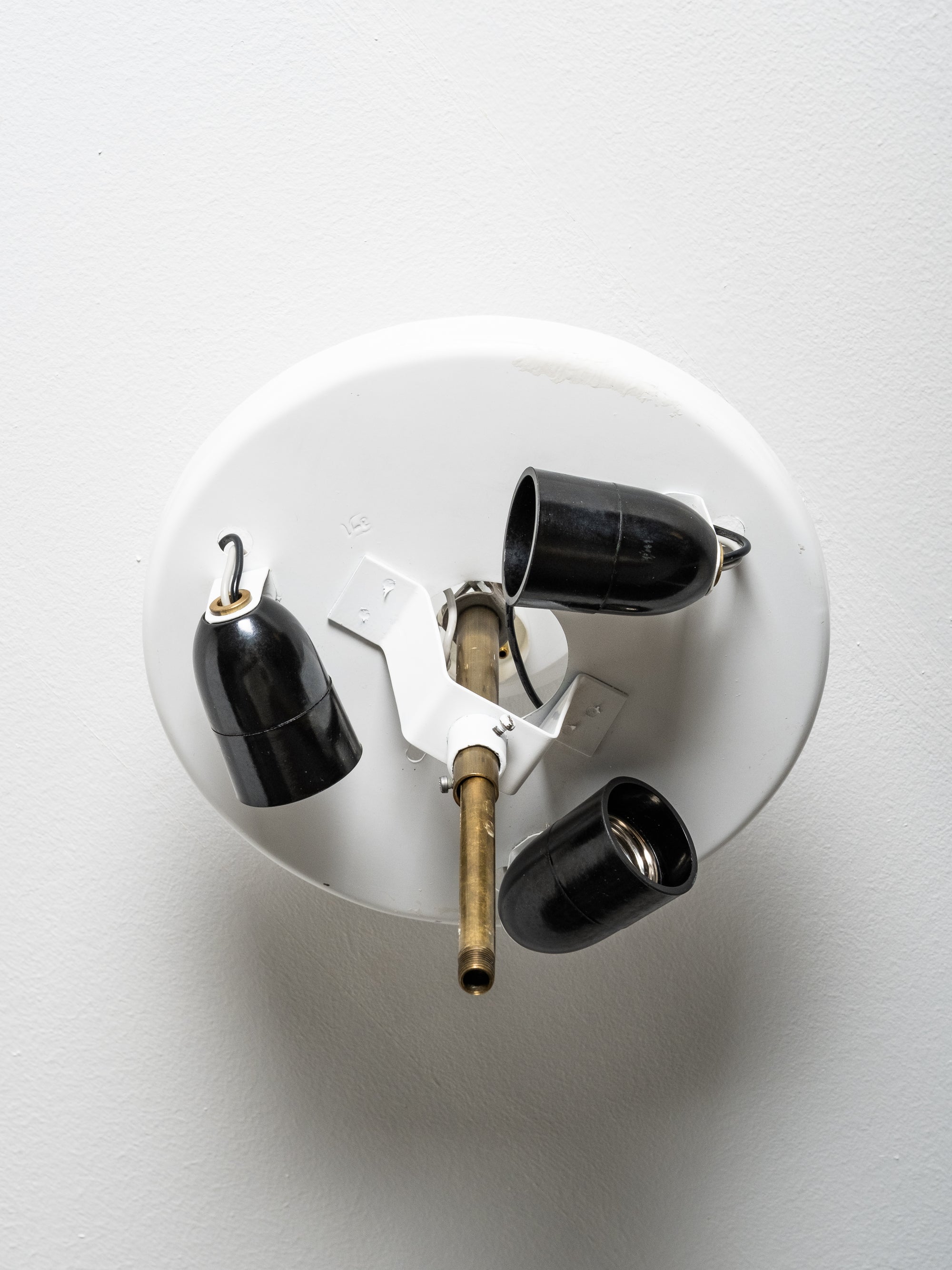 Brass and Synthetic Textile Flush Mount by Valinte, Finland, 1950s