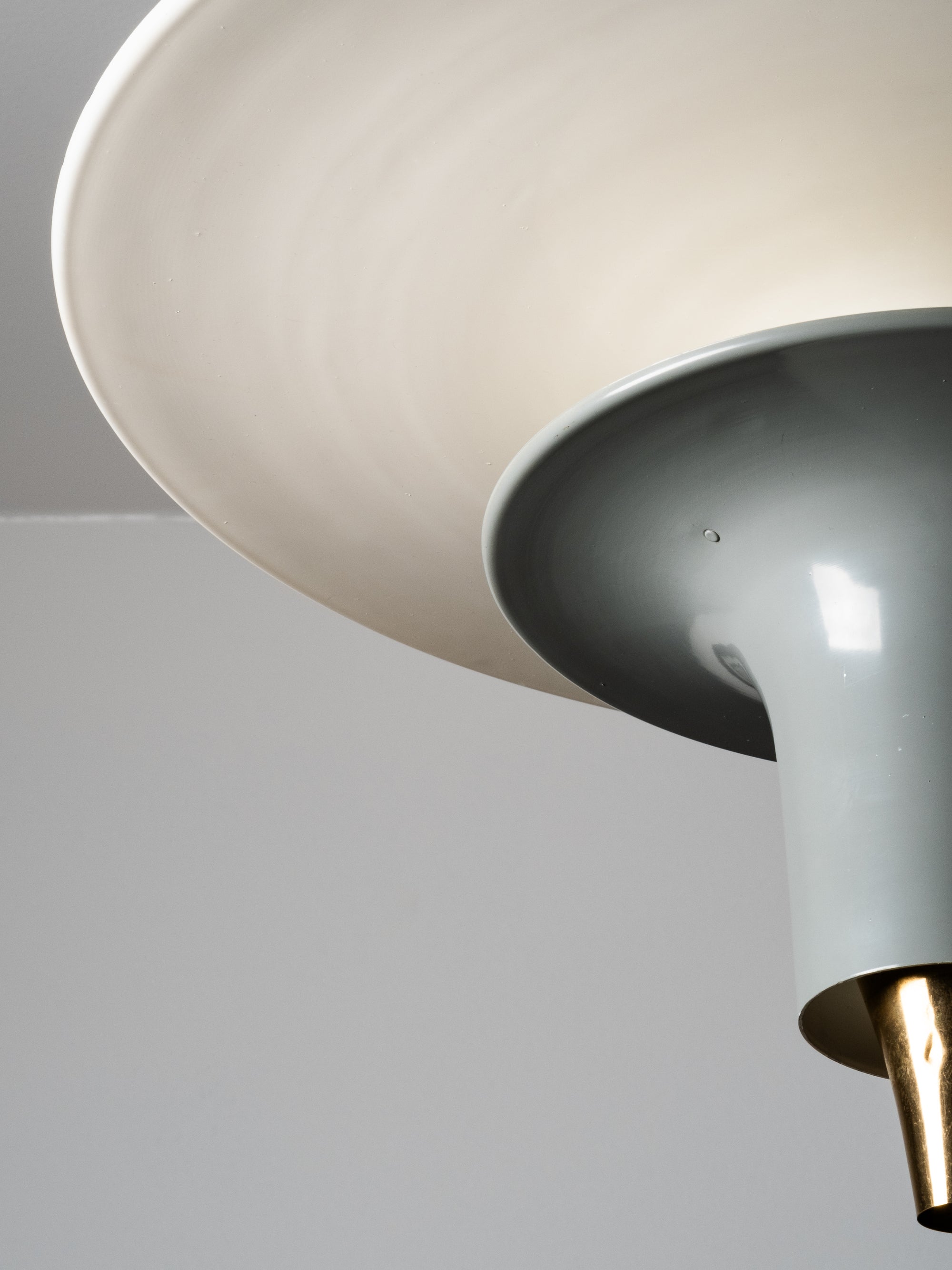 Rare Brass &amp; Aluminum Ceiling Light Model AA114 by Itsu, Finland, 1950s