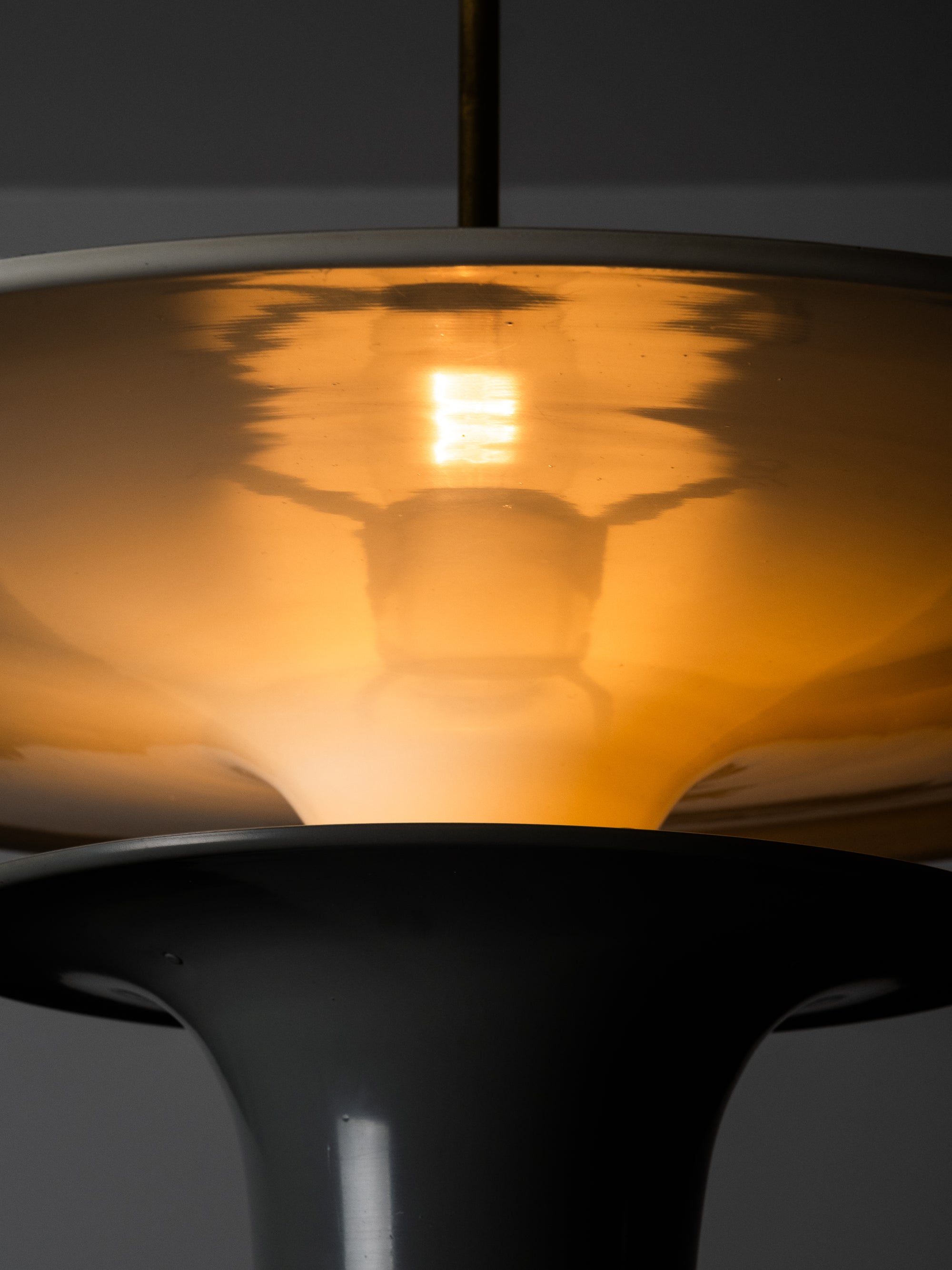 Rare Brass &amp; Aluminum Ceiling Light Model AA114 by Itsu, Finland, 1950s