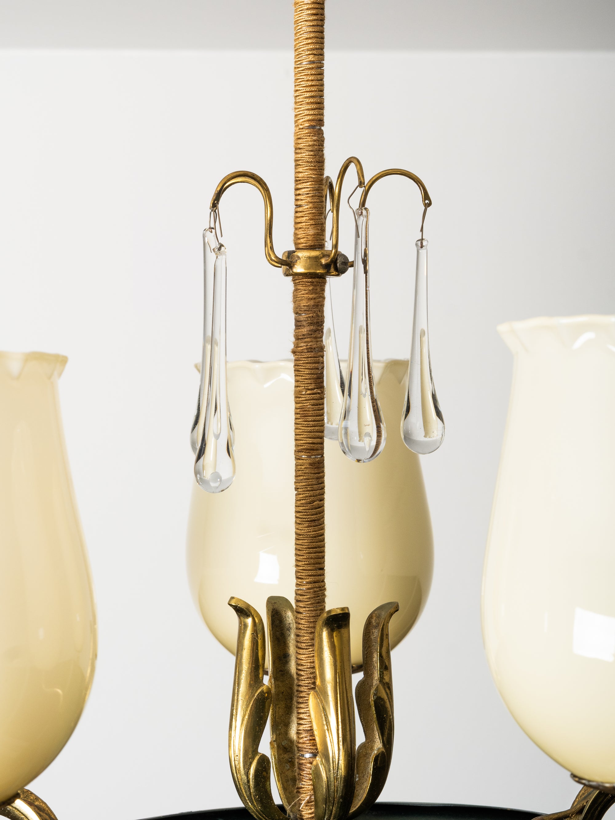 Chandelier Model 1374/5 by Paavo Tynell for Taito Oy, Finland, 1930s