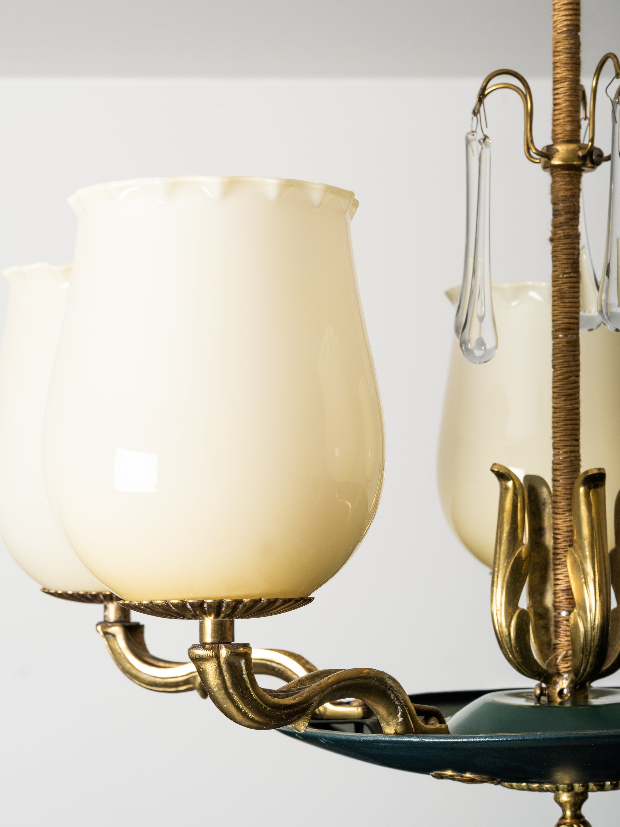 Chandelier Model 1374/5 by Paavo Tynell for Taito Oy, Finland, 1930s