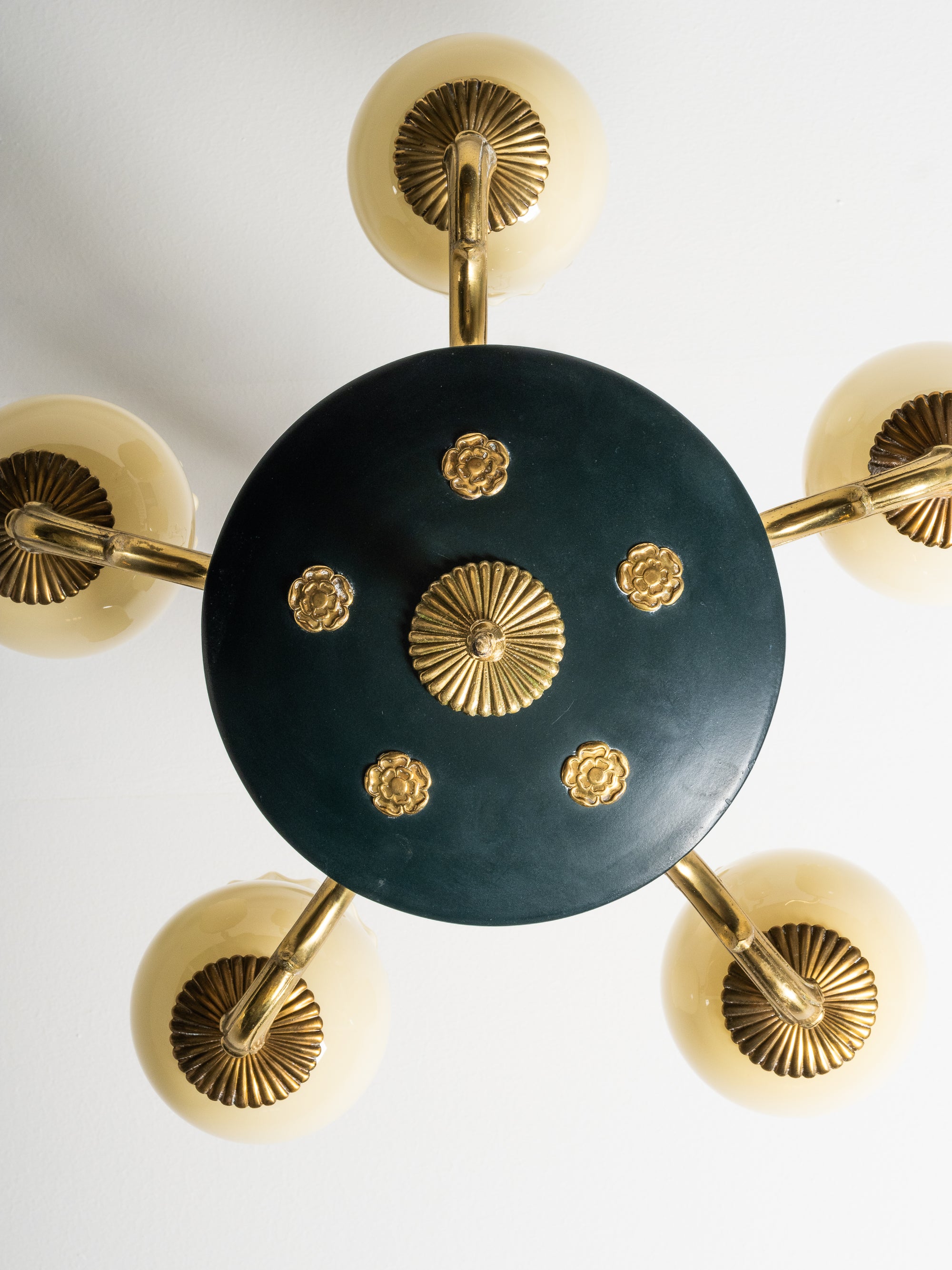 Chandelier Model 1374/5 by Paavo Tynell for Taito Oy, Finland, 1930s