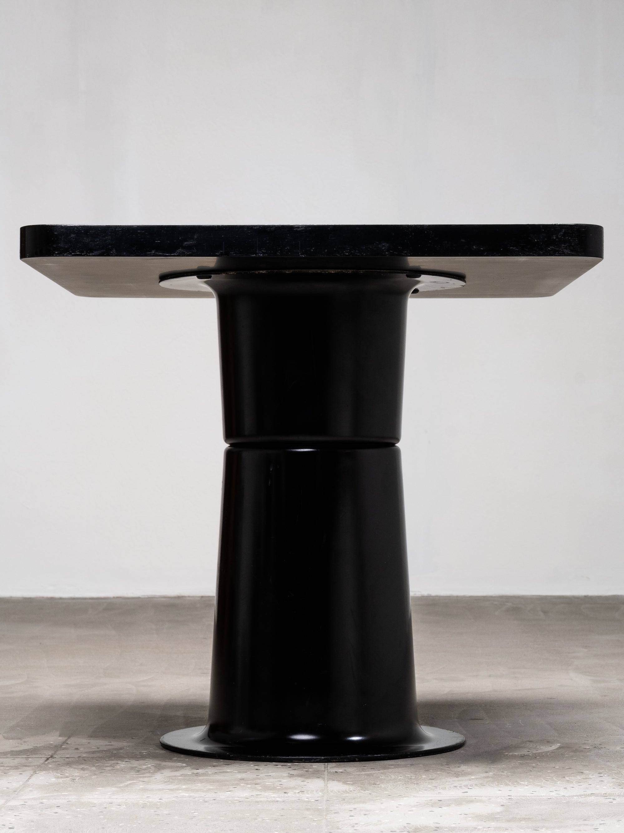 ‘Saturnus’ Black Square Side Table by Yrjö Kukkapuro for Haimi, Finland, 1970s