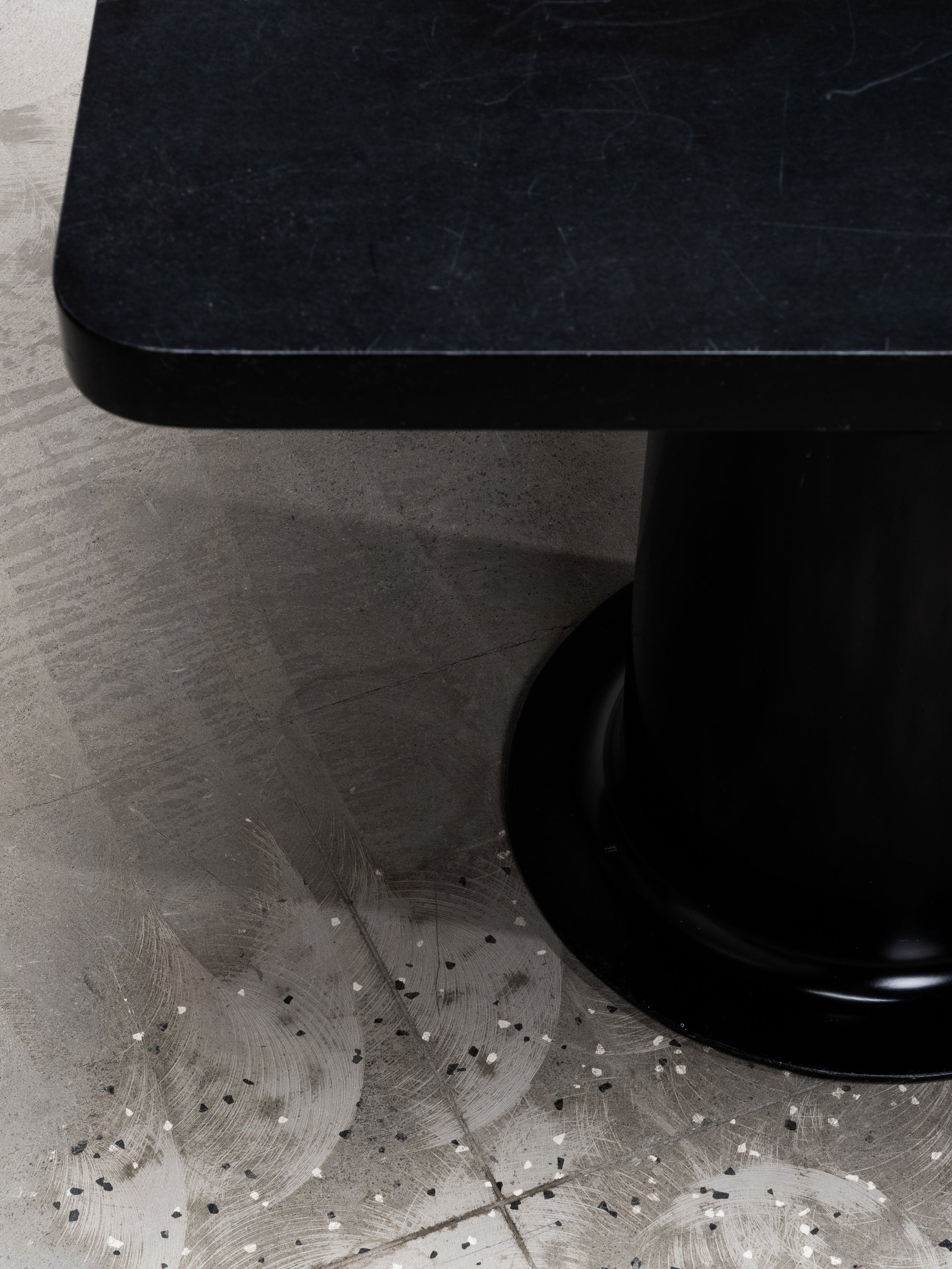 ‘Saturnus’ Black Square Side Table by Yrjö Kukkapuro for Haimi, Finland, 1970s