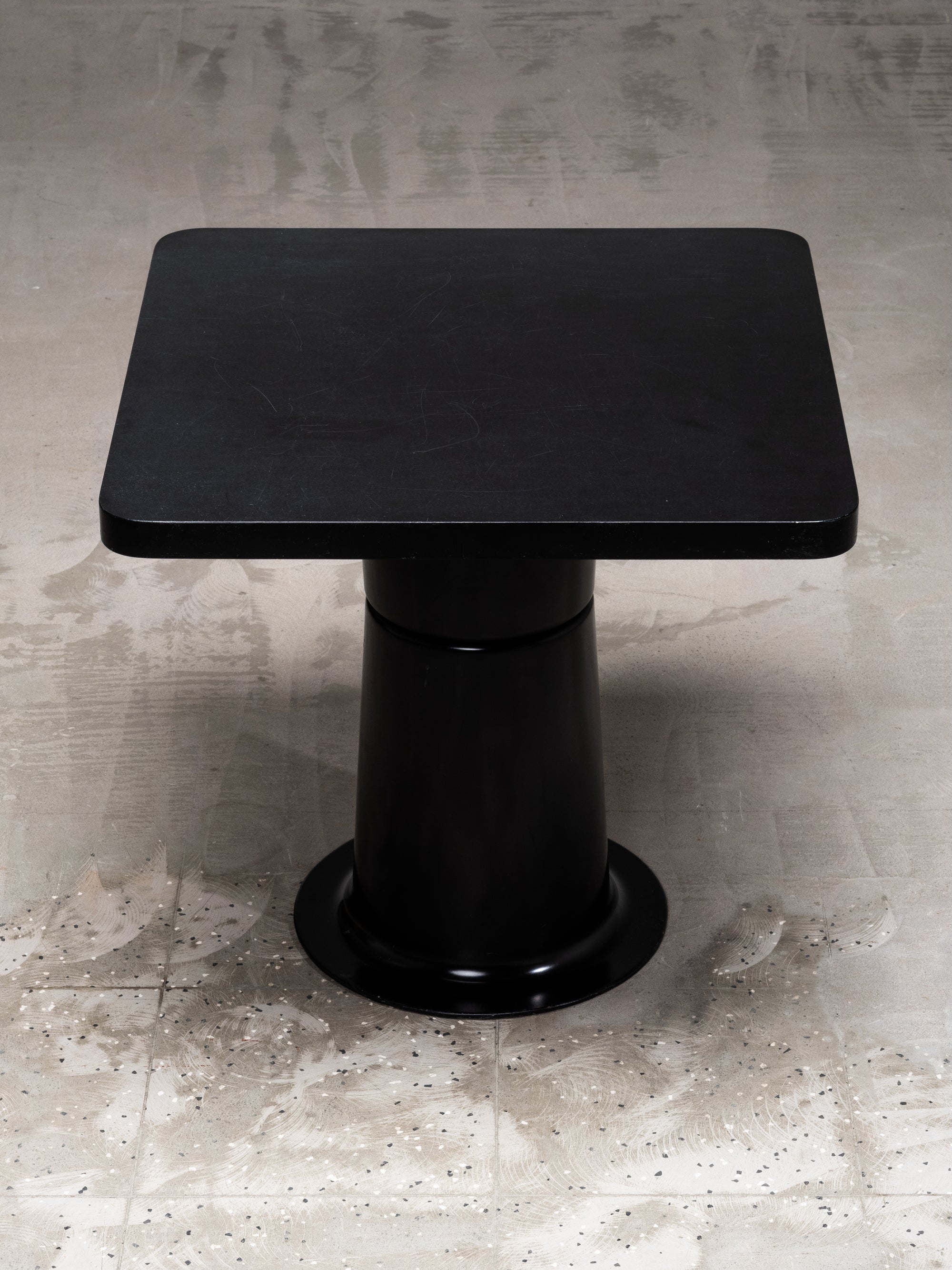 ‘Saturnus’ Black Square Side Table by Yrjö Kukkapuro for Haimi, Finland, 1970s