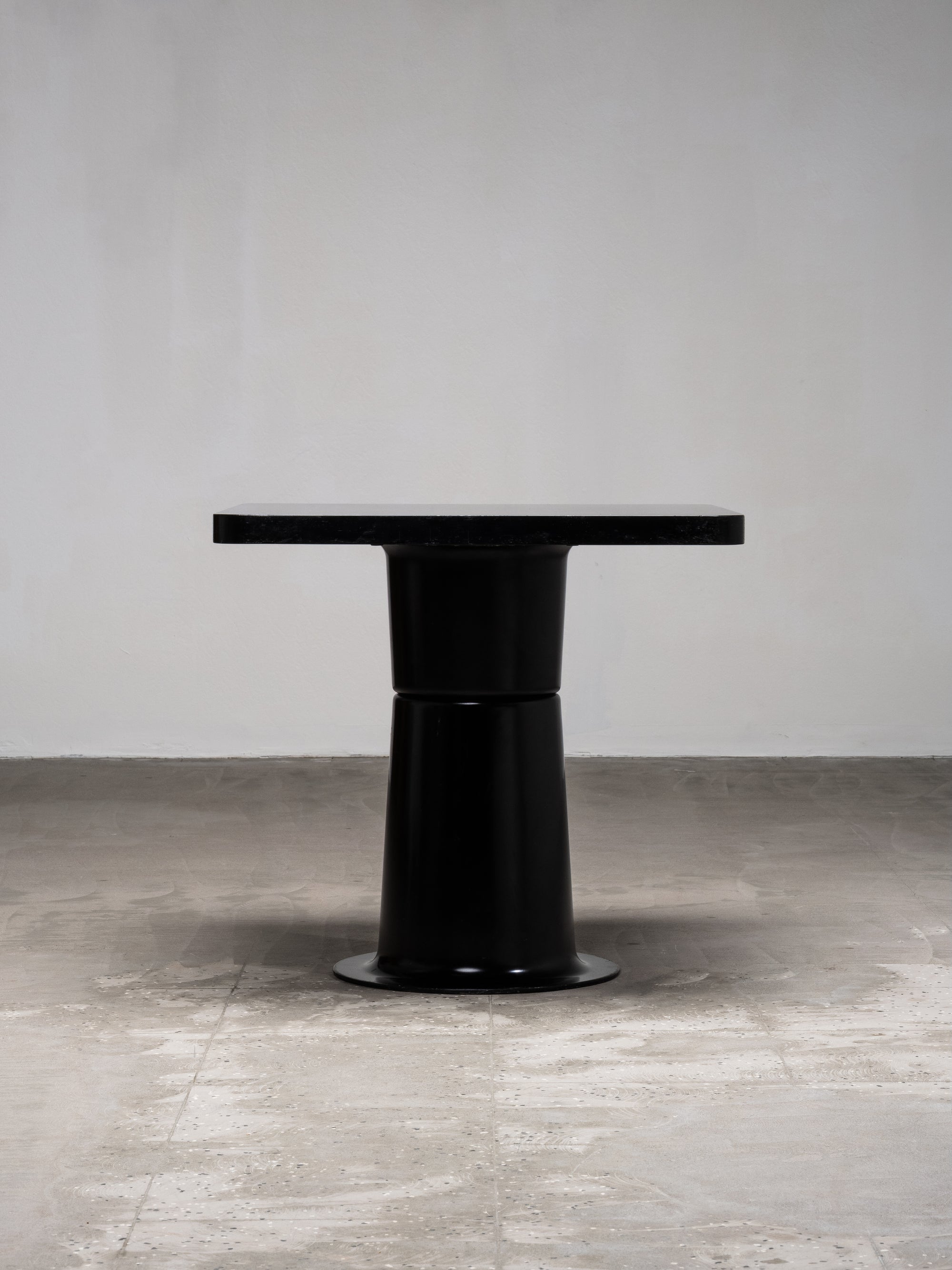 ‘Saturnus’ Black Square Side Table by Yrjö Kukkapuro for Haimi, Finland, 1970s