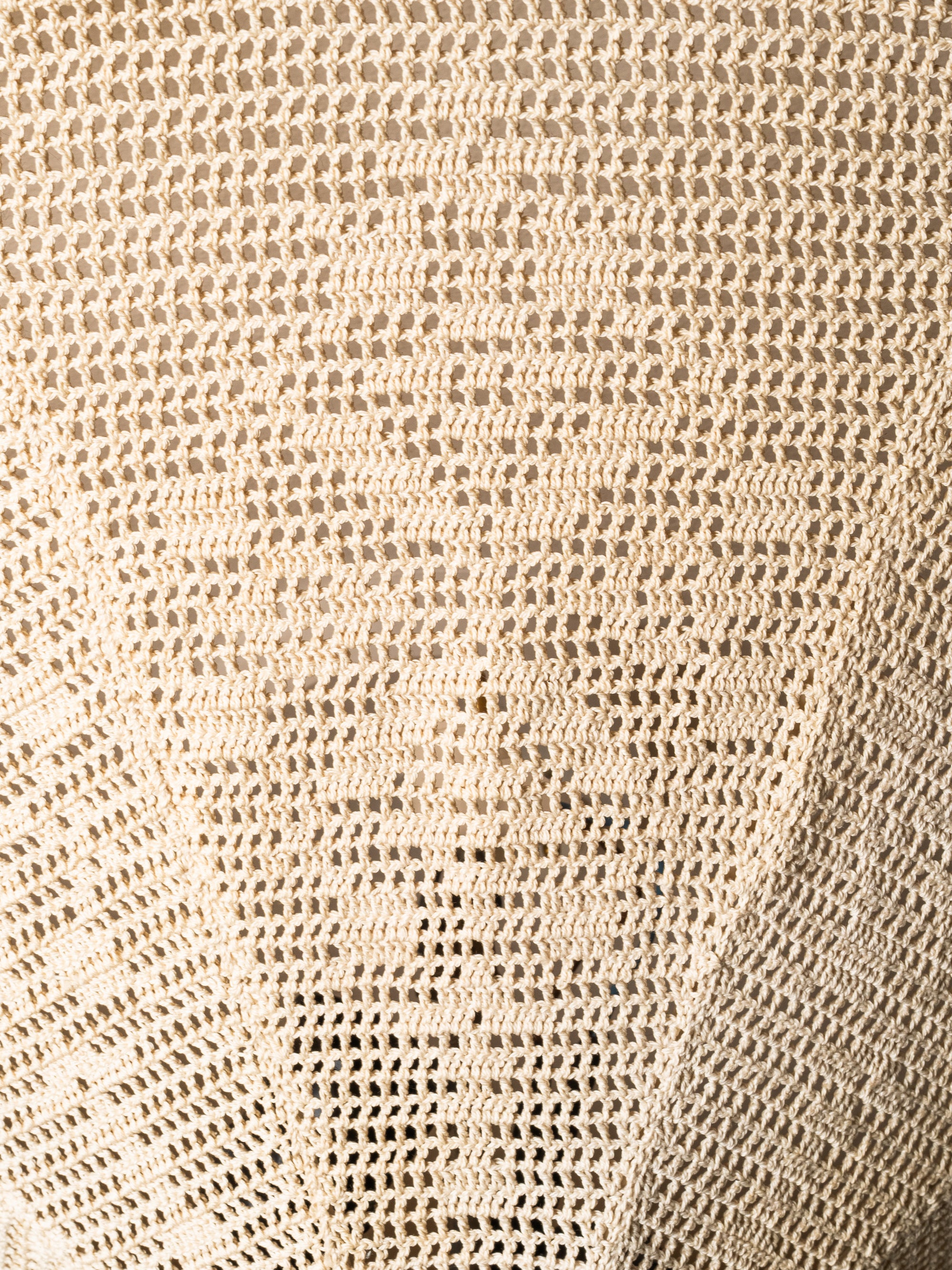 Rare Finnish Flush Mount in Brass &amp; Karelian-Style Embroidery, 1950s