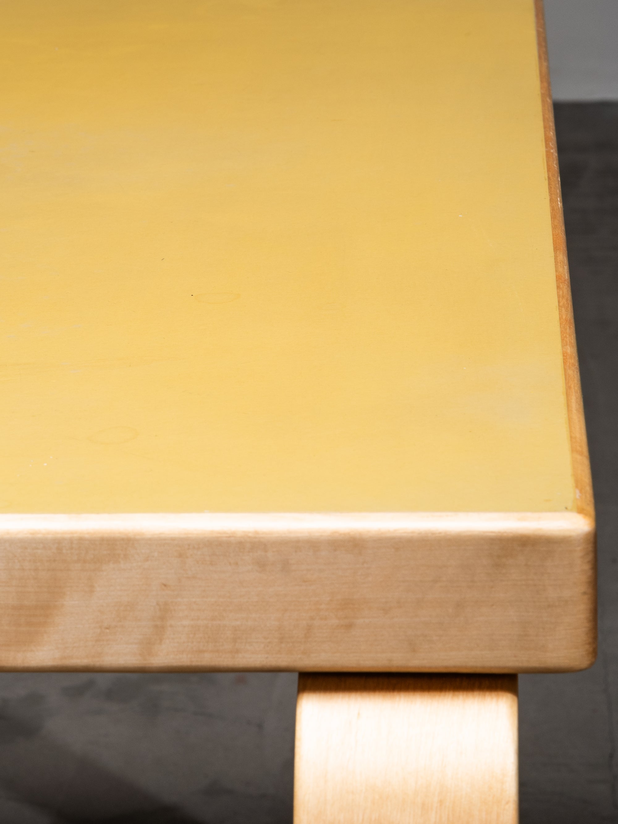 Mid-Century Model 82 Table with Yellow Linoleum by Alvar Aalto, Artek, Finland