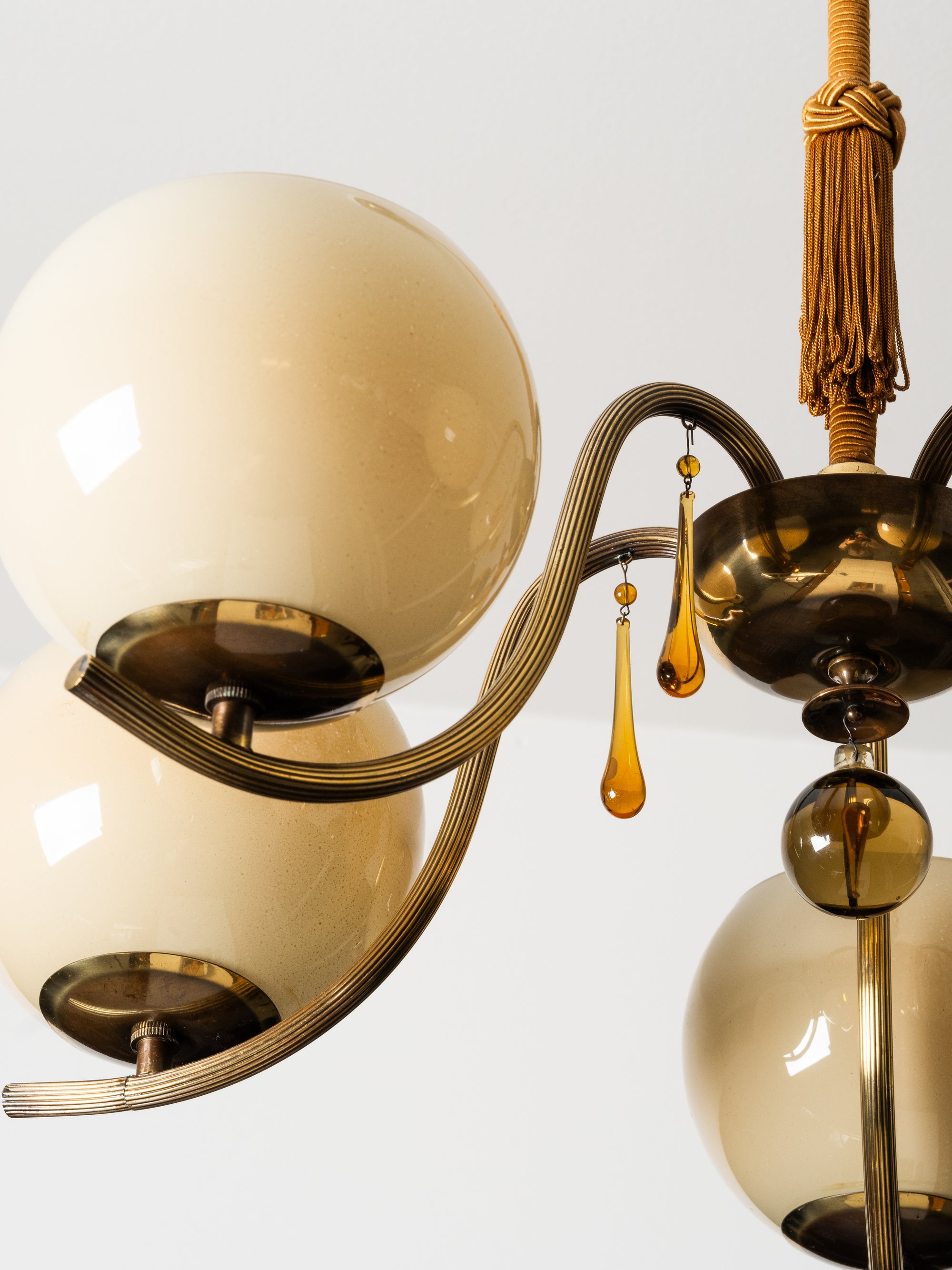 Paavo Tynell Chandelier Model 1456/5 for Taito Oy, Finland, 1930s