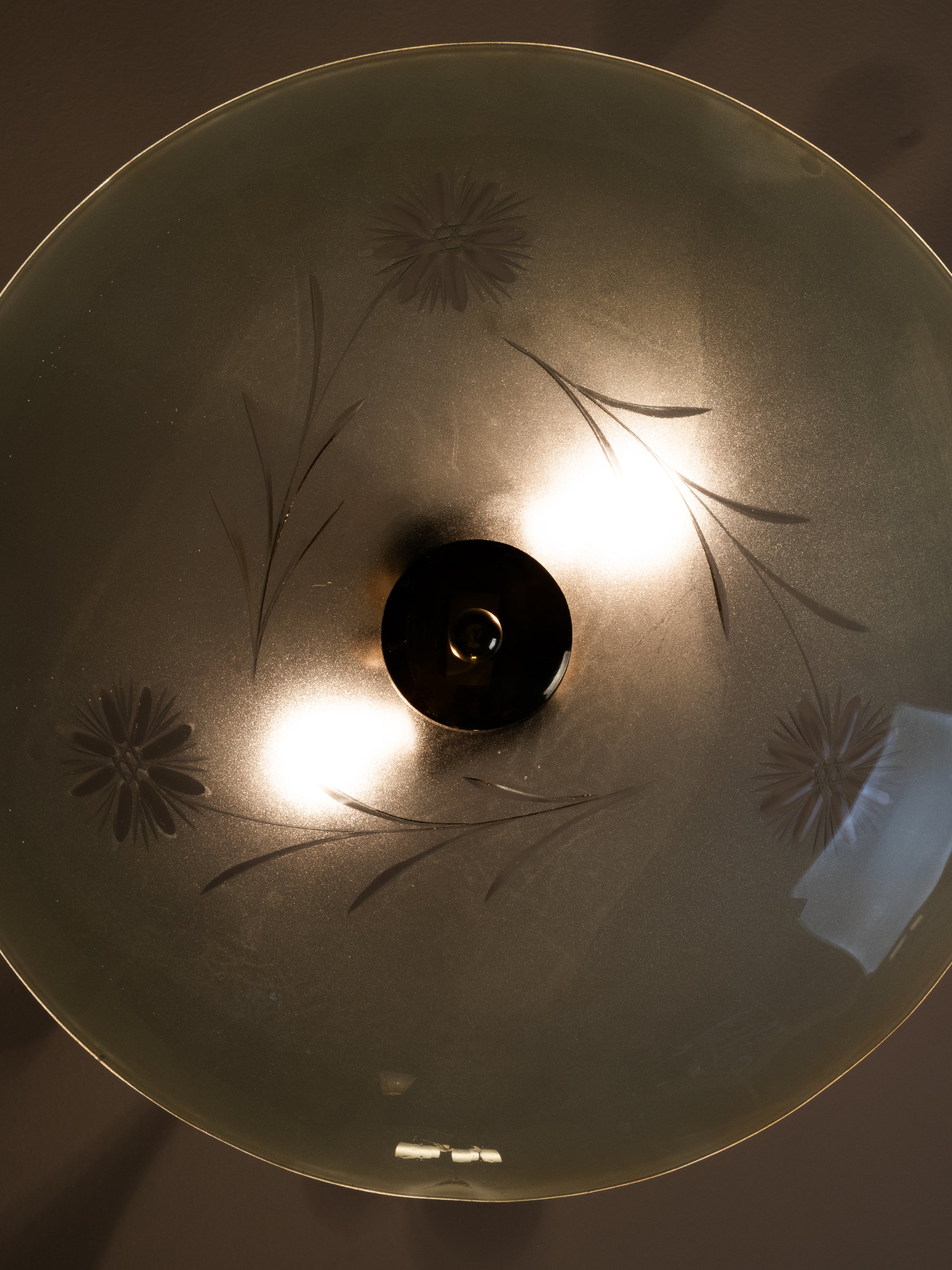 Mid-Century Brass and Glass Chandelier Model 2517 by Valinte, Finland