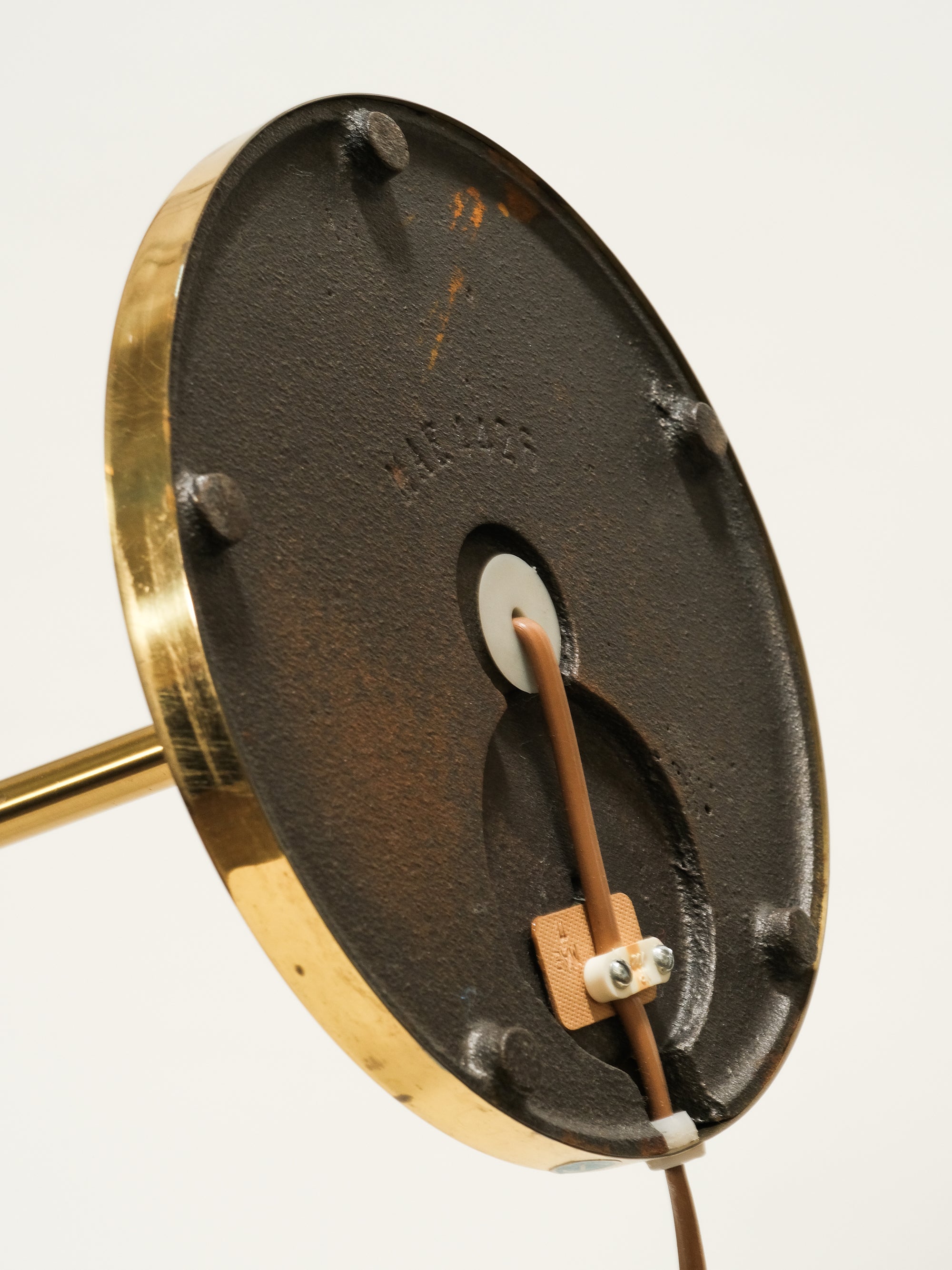 Brass Floor Lamp with Silk Shade