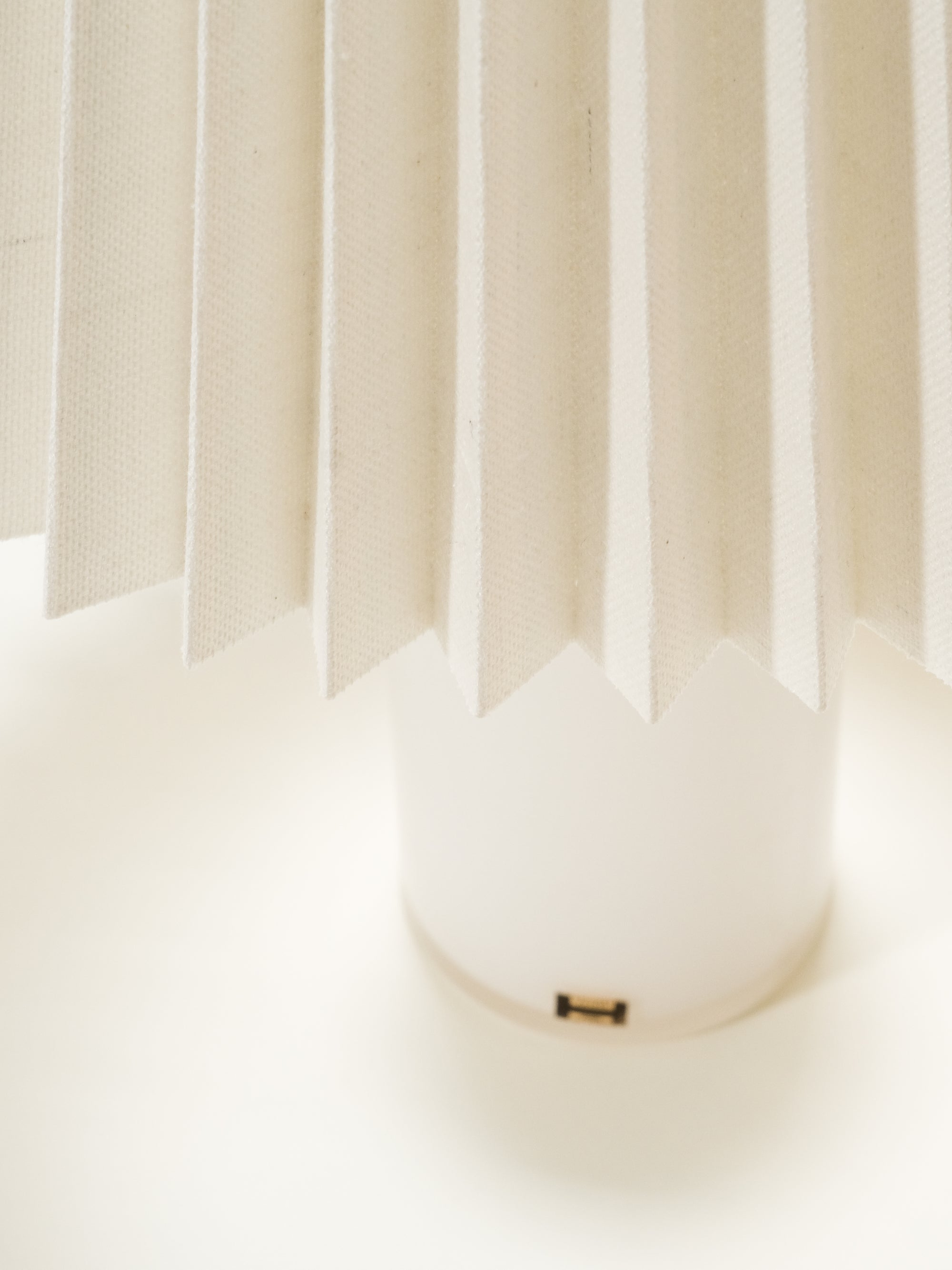 Pair of White Glass Table Lamps by Gert Nyström for Hyllinge, Sweden, 1960s