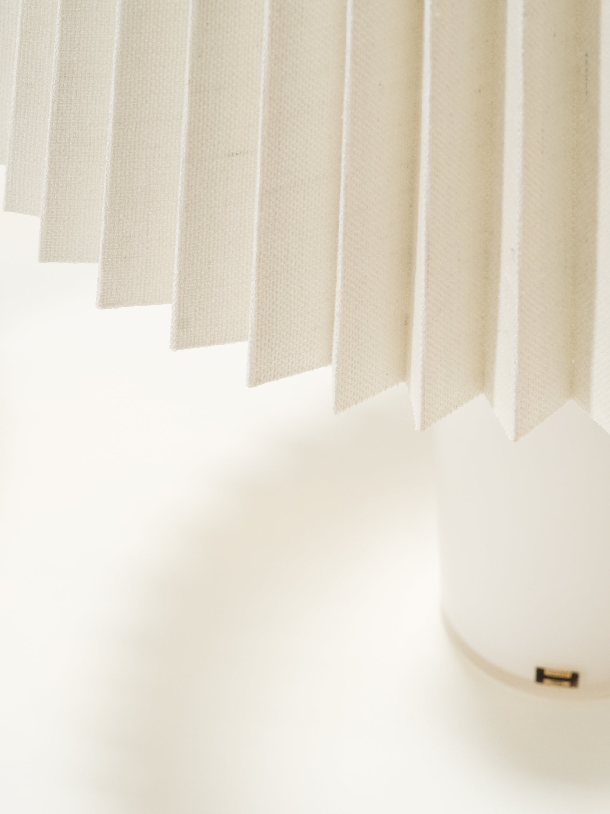 Pair of White Glass Table Lamps by Gert Nyström for Hyllinge, Sweden, 1960s