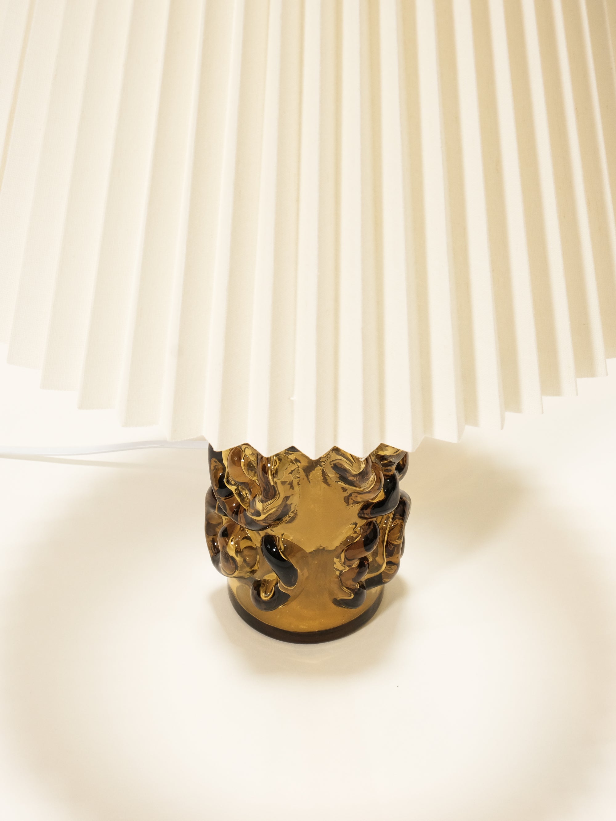 Pair of Glass Table Lamps by Gustav Leek for Orrefors, Sweden, 1960s