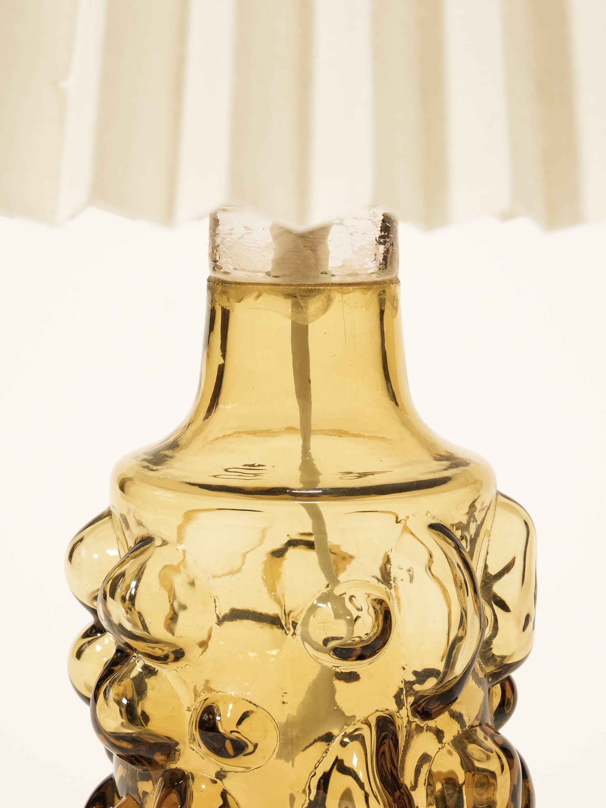 Pair of Glass Table Lamps by Gustav Leek for Orrefors, Sweden, 1960s