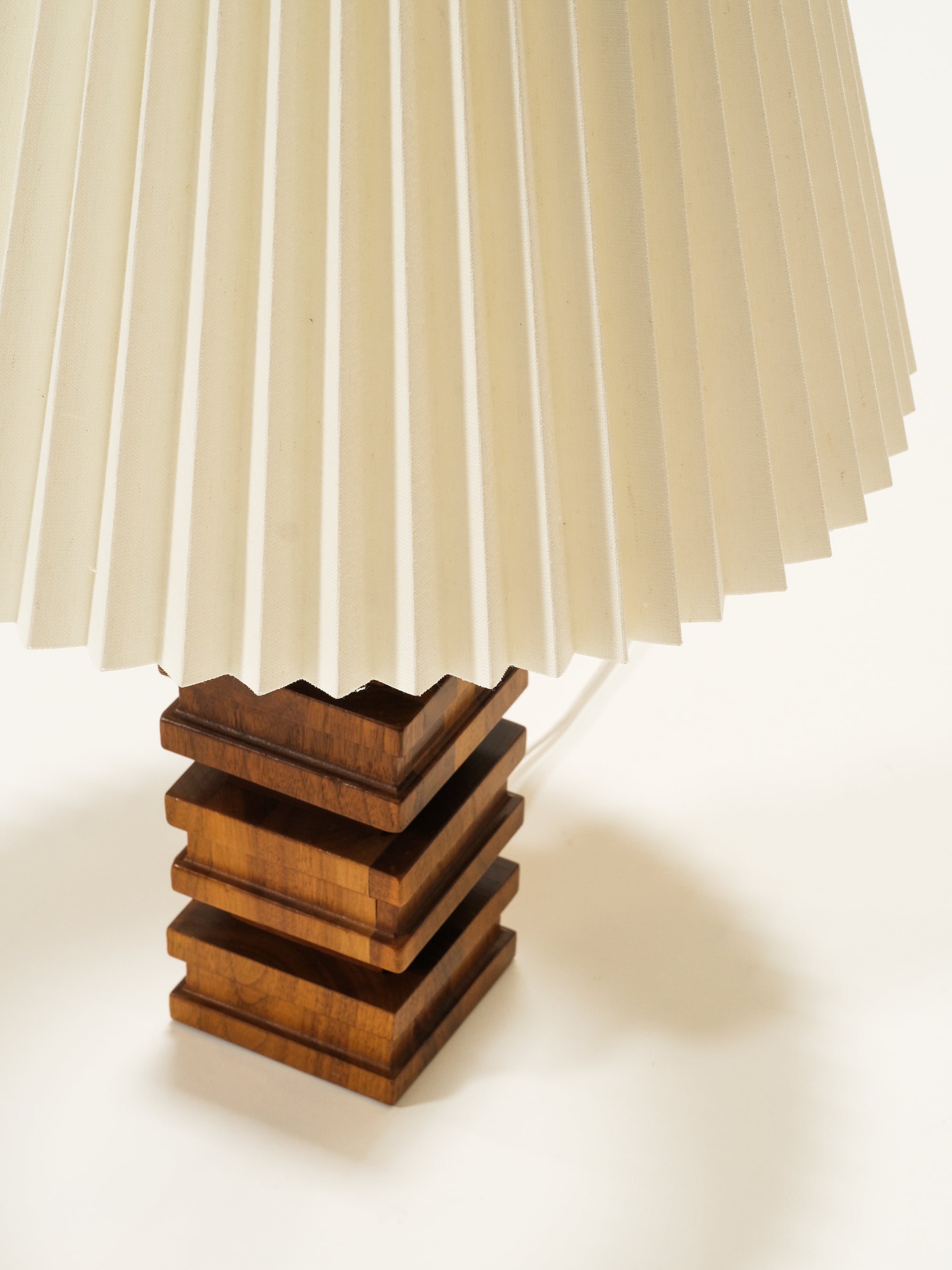 Mid-Century Modern Wooden Table Lamp by Stilarmatur Tranås, Sweden, 1970s