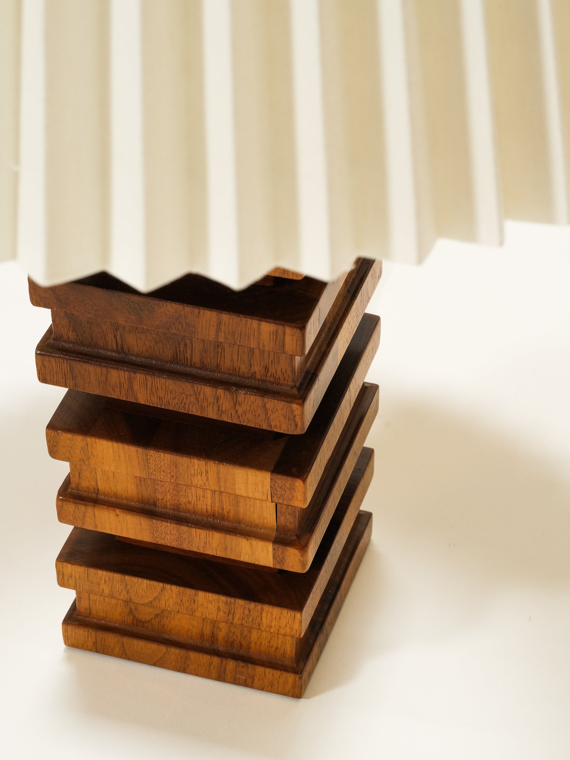 Mid-Century Modern Wooden Table Lamp by Stilarmatur Tranås, Sweden, 1970s