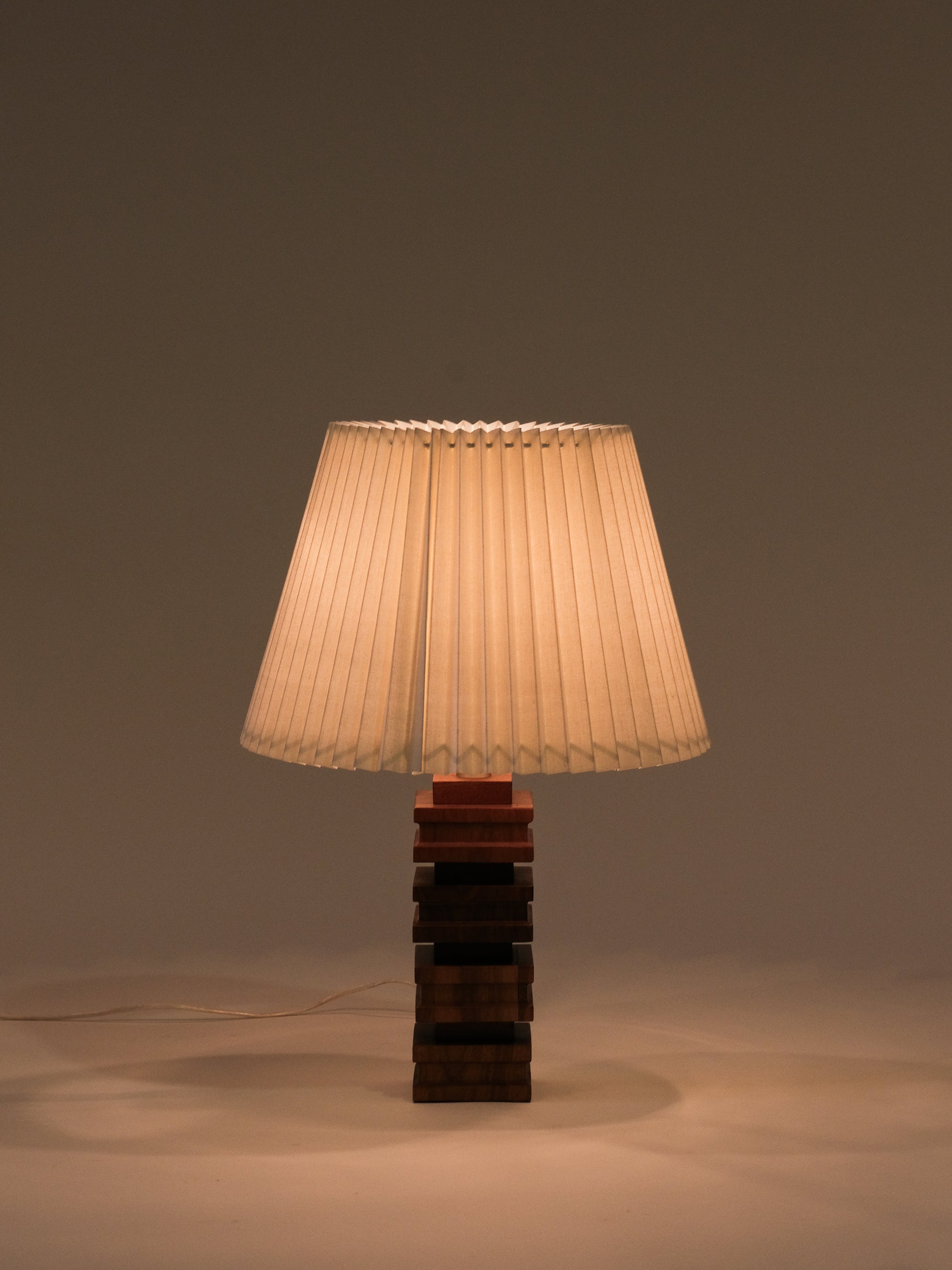 Mid-Century Modern Wooden Table Lamp by Stilarmatur Tranås, Sweden, 1970s