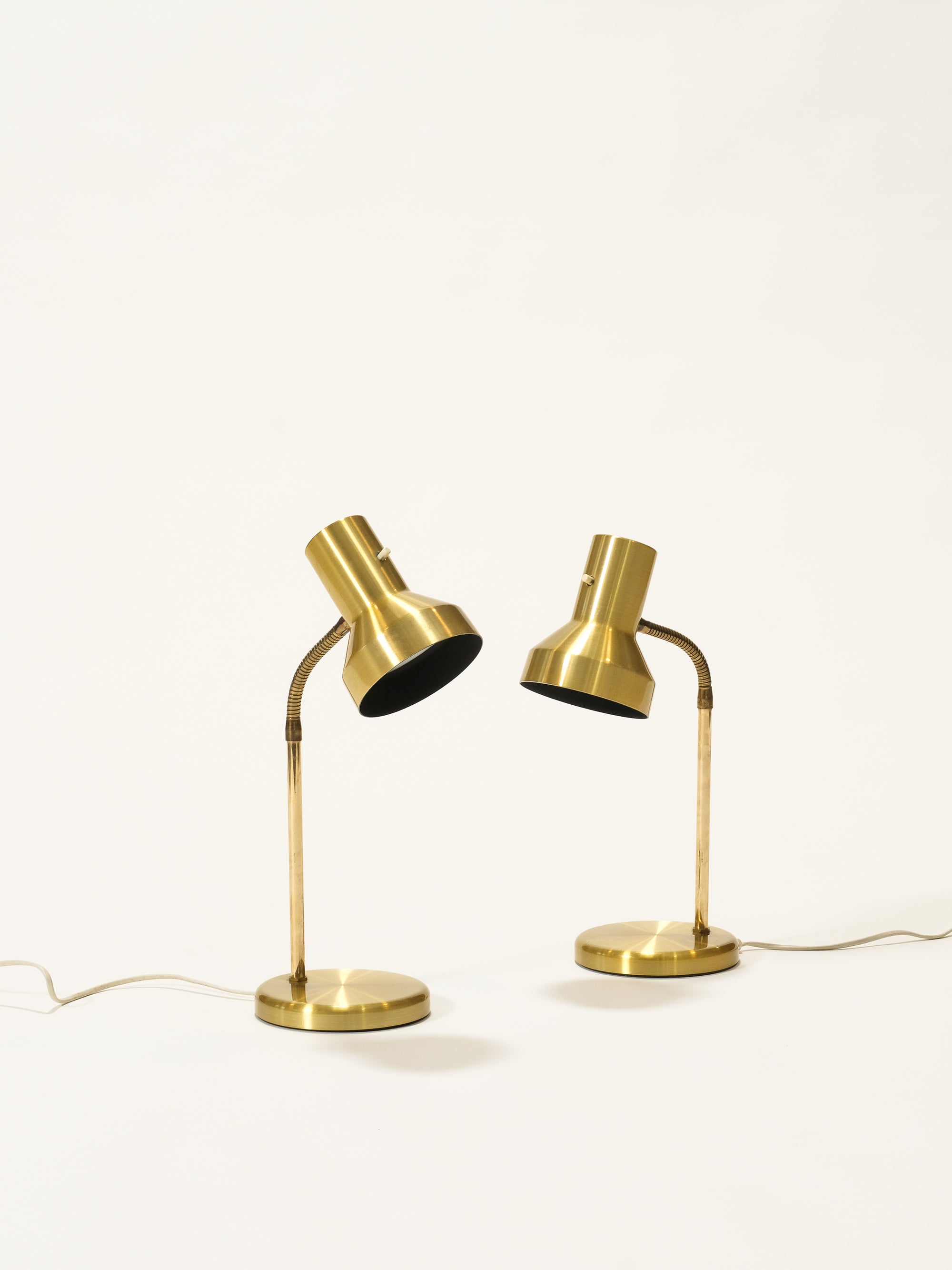 Pair of Mid-Century Swedish Brass Table Lamps, 1960s