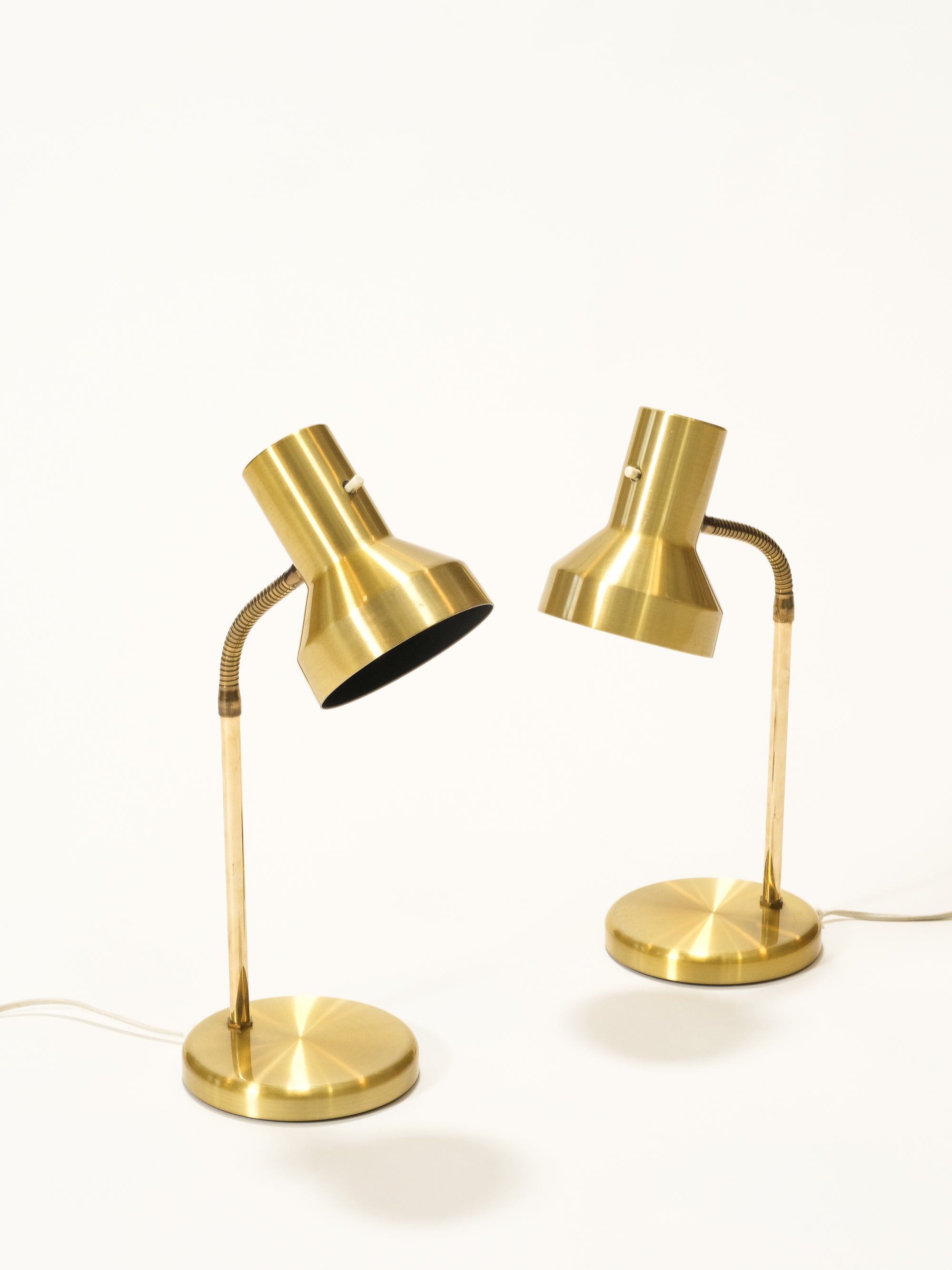 Pair of Mid-Century Swedish Brass Table Lamps, 1960s