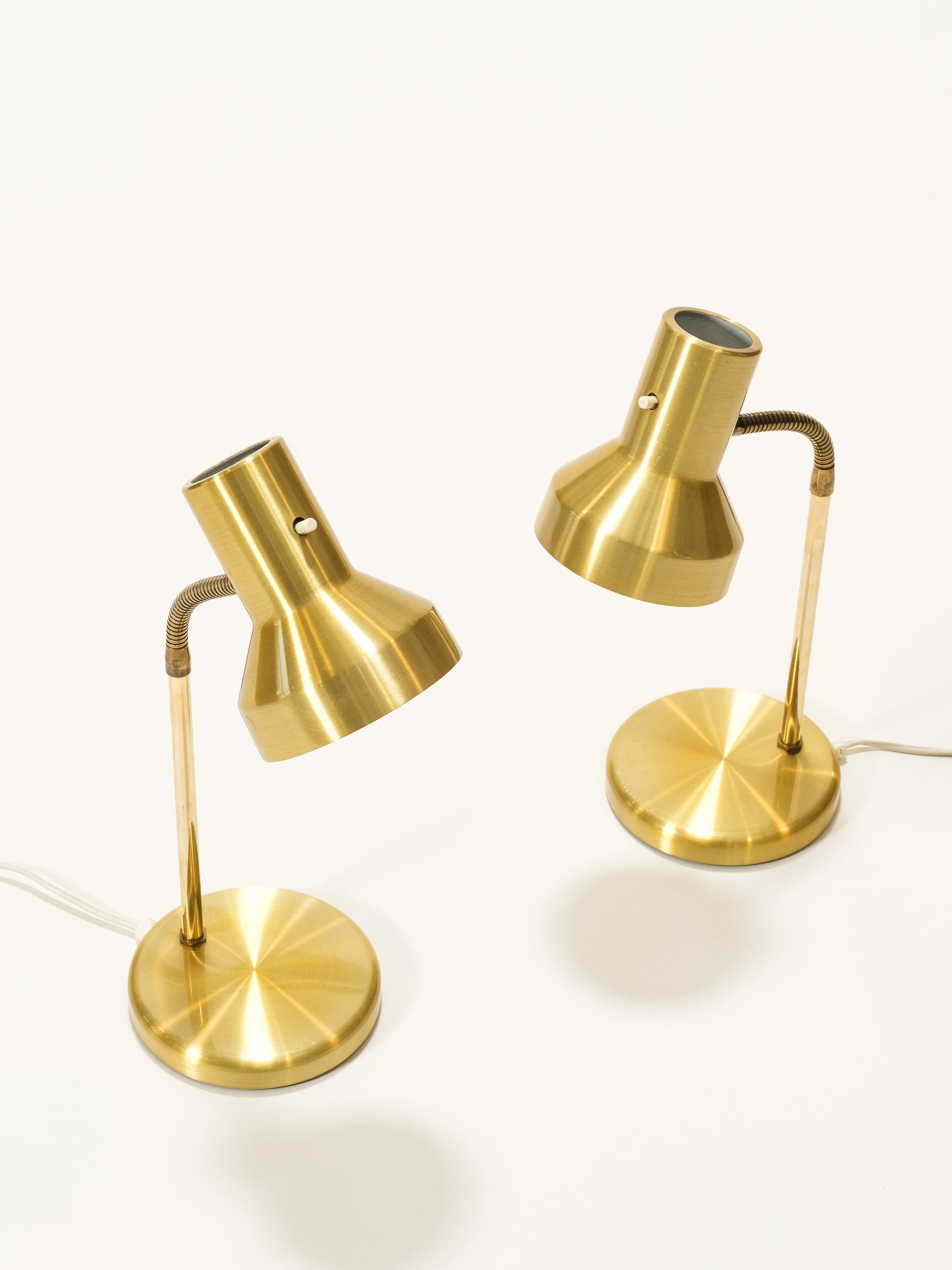 Pair of Mid-Century Swedish Brass Table Lamps, 1960s