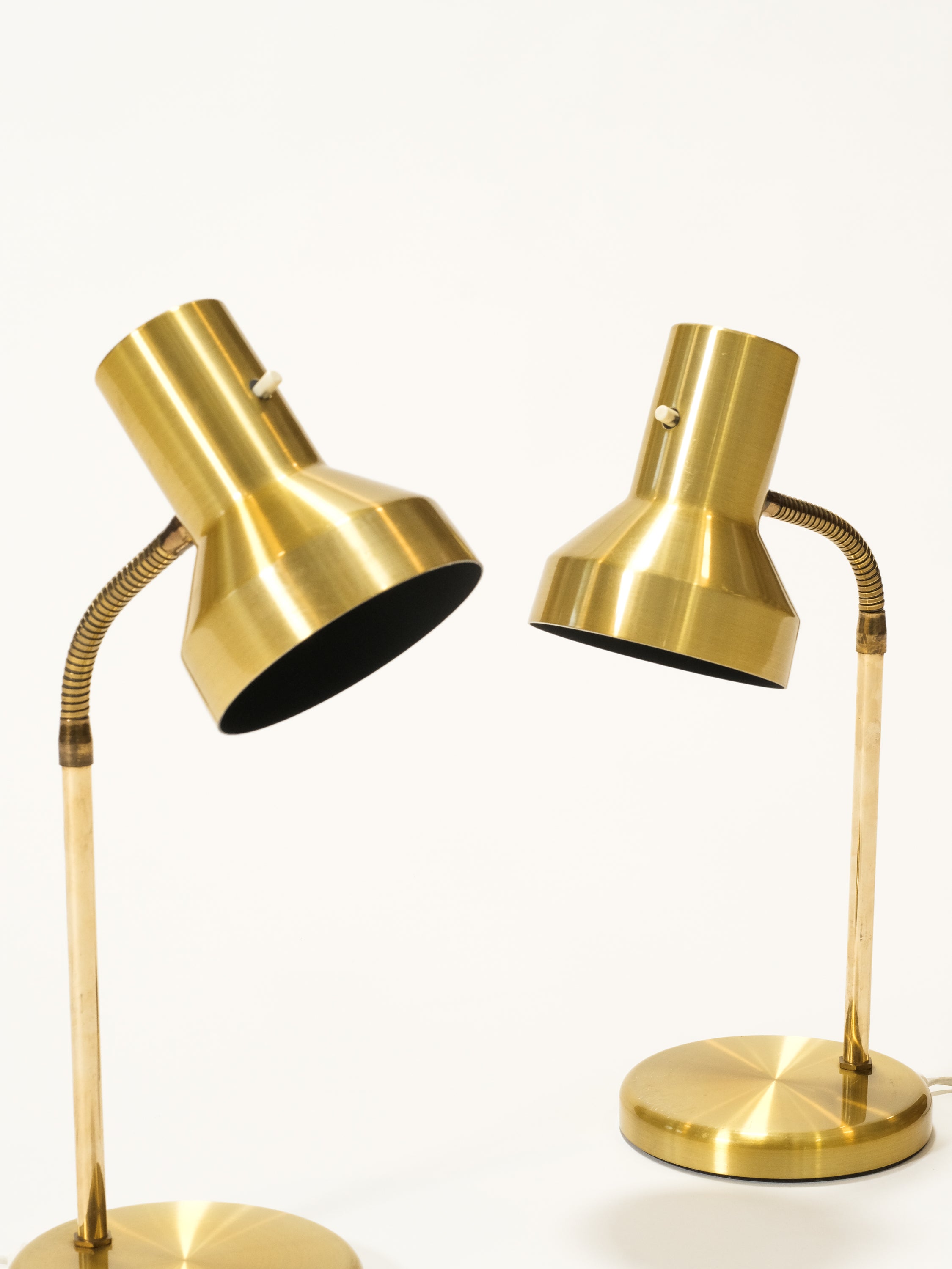 Pair of Mid-Century Swedish Brass Table Lamps, 1960s