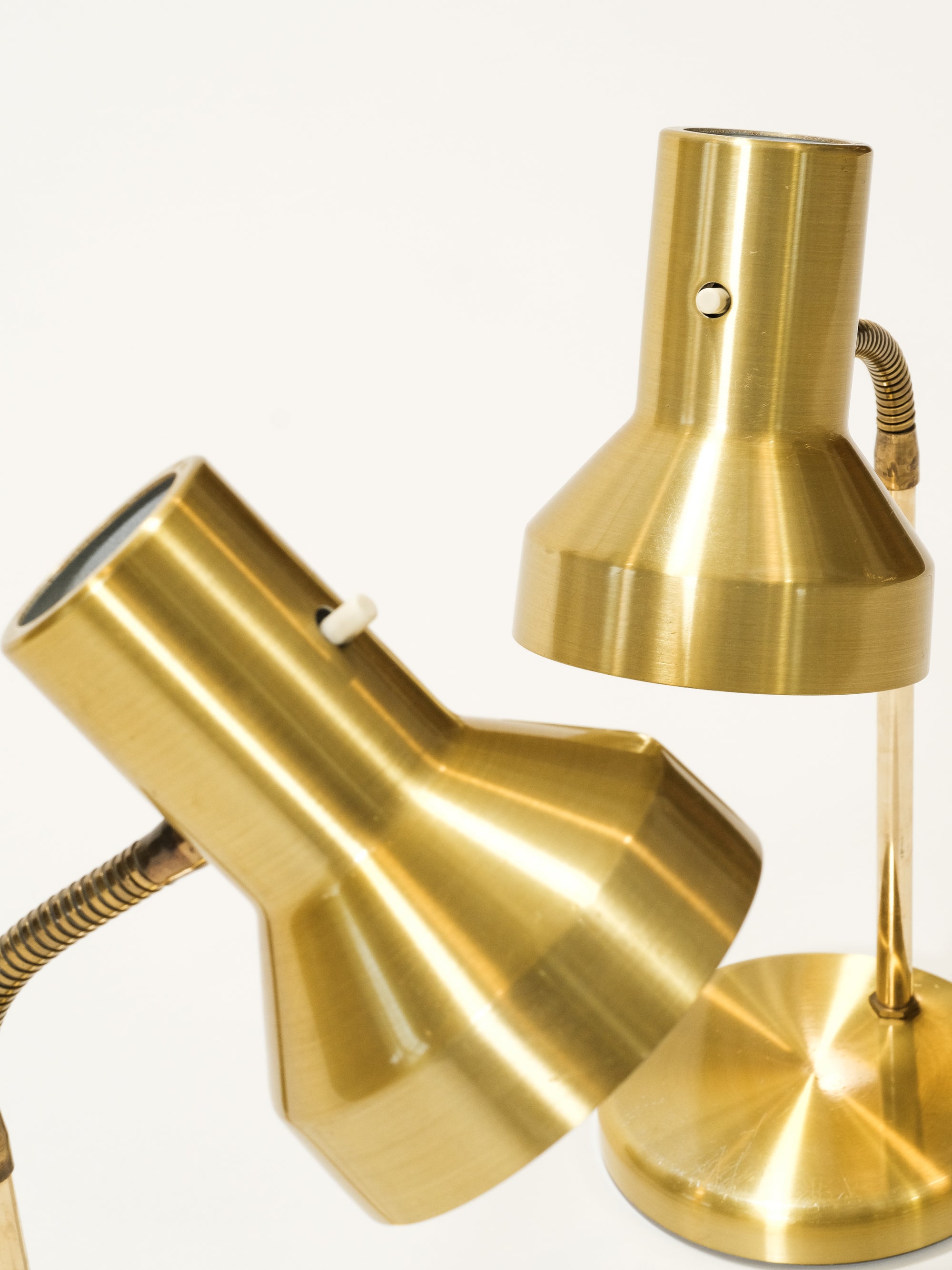 Pair of Mid-Century Swedish Brass Table Lamps, 1960s