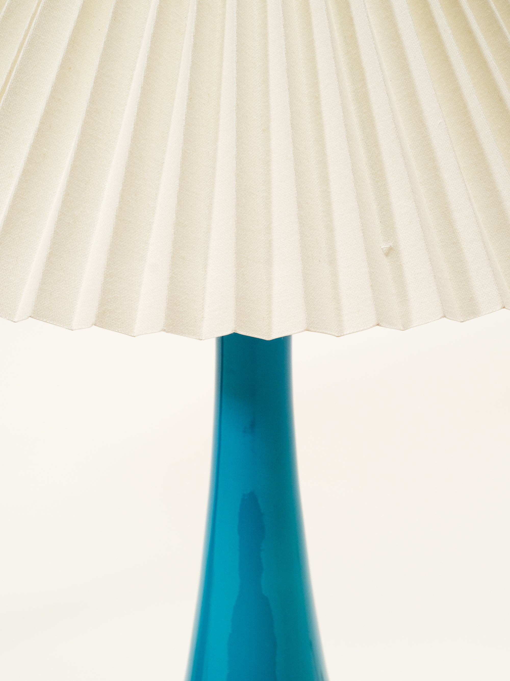 Pair of Blue Glass Table Lamps by Kastrup / Holmegaard, Denmark, 1960s