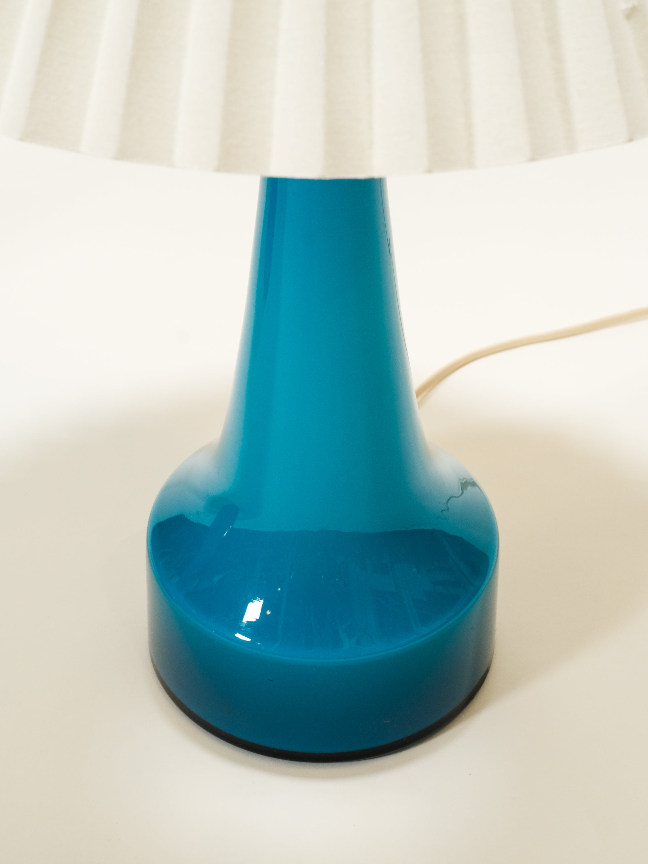 Pair of Blue Glass Table Lamps by Kastrup / Holmegaard, Denmark, 1960s