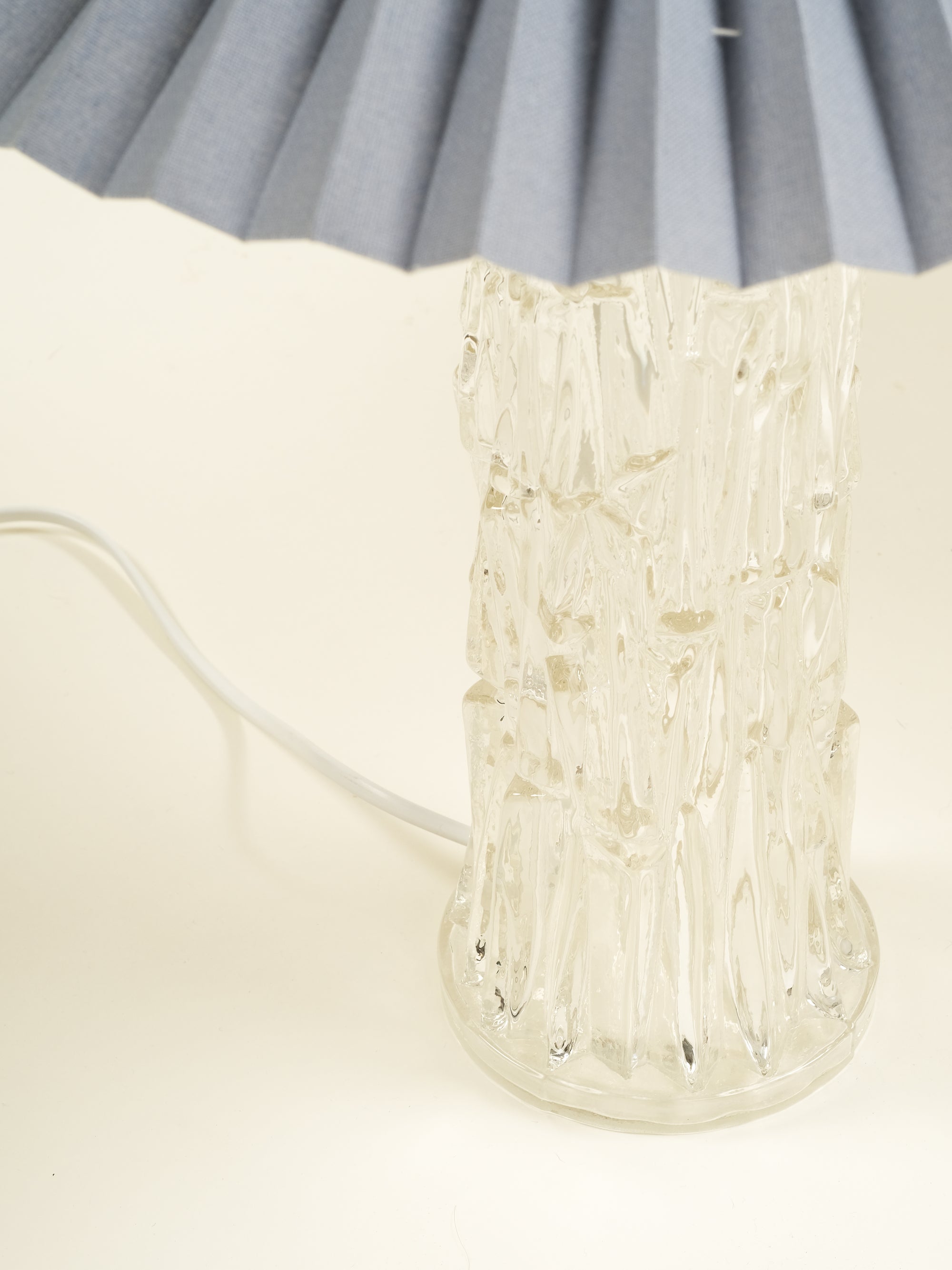 Pair of Mid-Century Glass Table Lamps by Stilarmatur Tranås, Sweden, 1970s