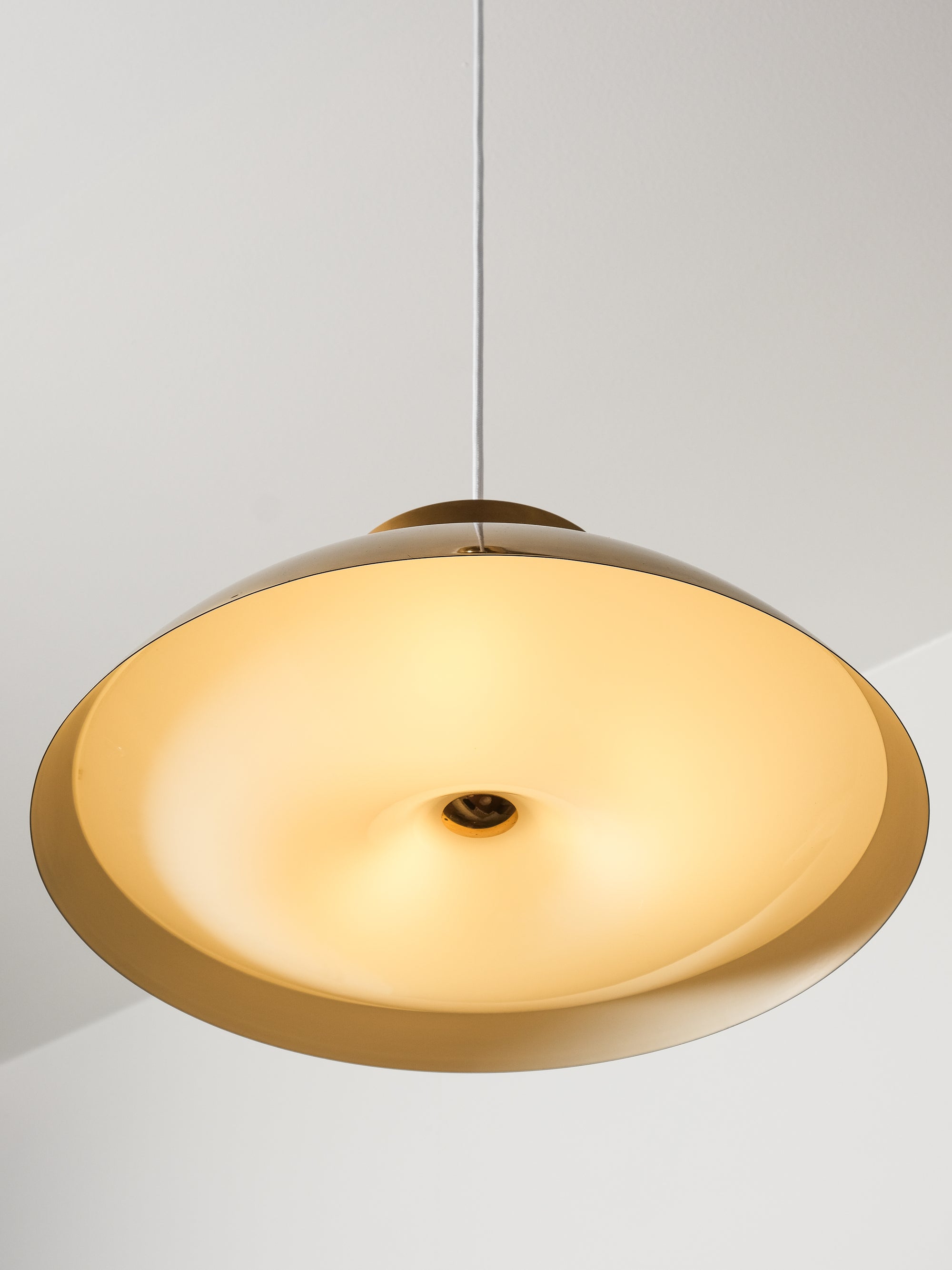 Pair of Model 61-368 Lisa Johansson-Pape Brass Pendants, Orno, Finland, 1950s