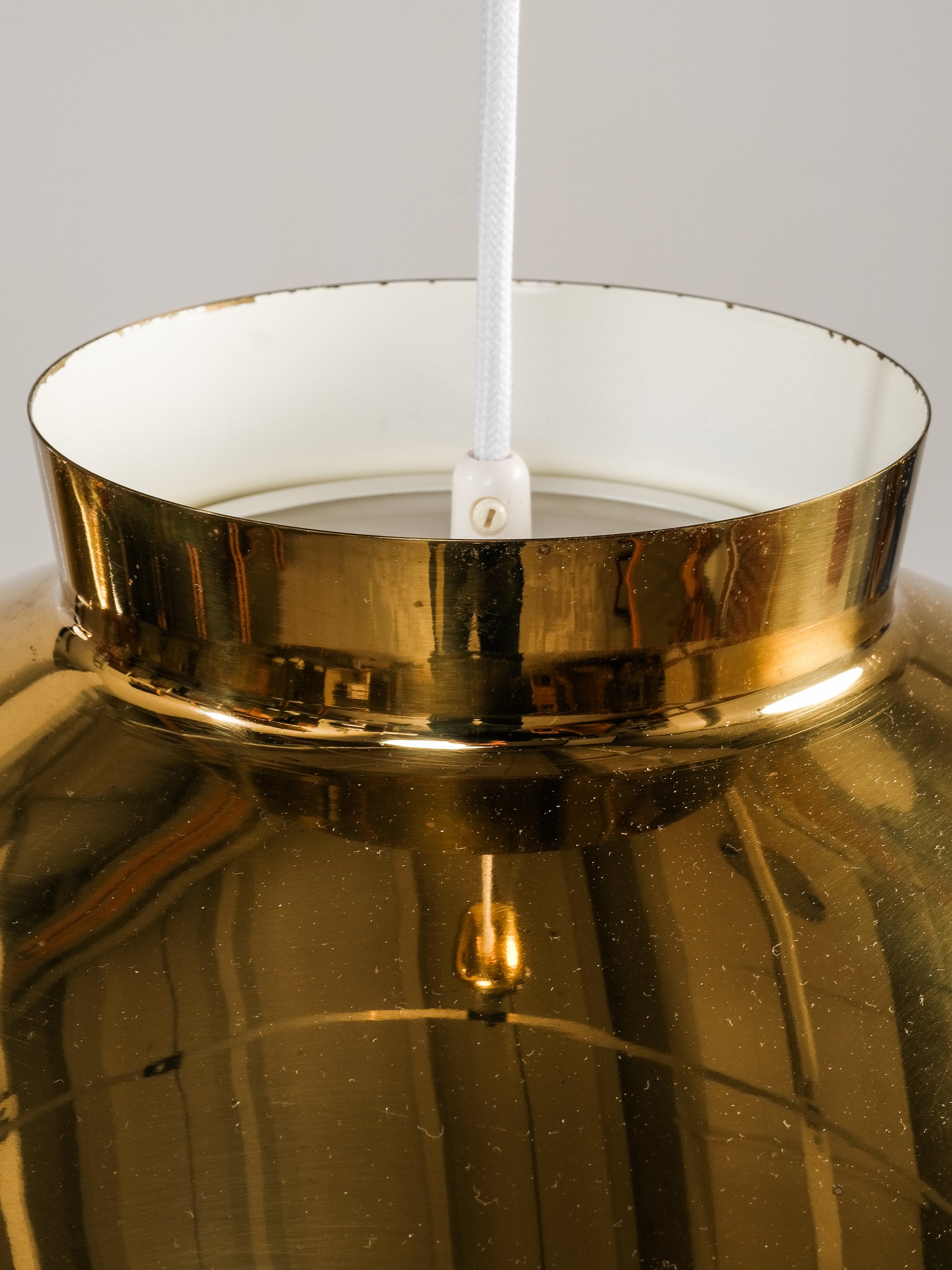 Pair of Model 61-368 Lisa Johansson-Pape Brass Pendants, Orno, Finland, 1950s