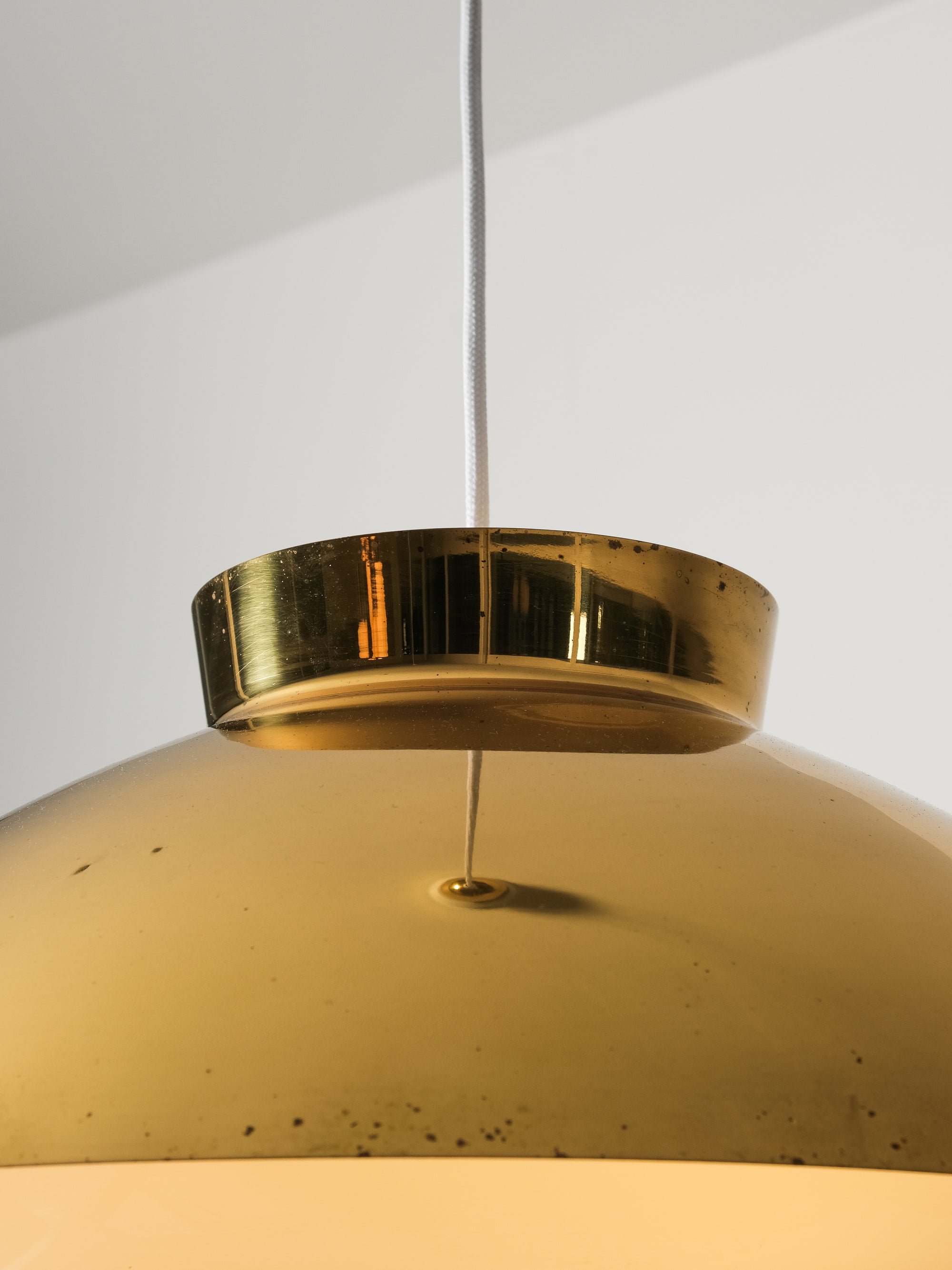 Pair of Model 61-368 Lisa Johansson-Pape Brass Pendants, Orno, Finland, 1950s