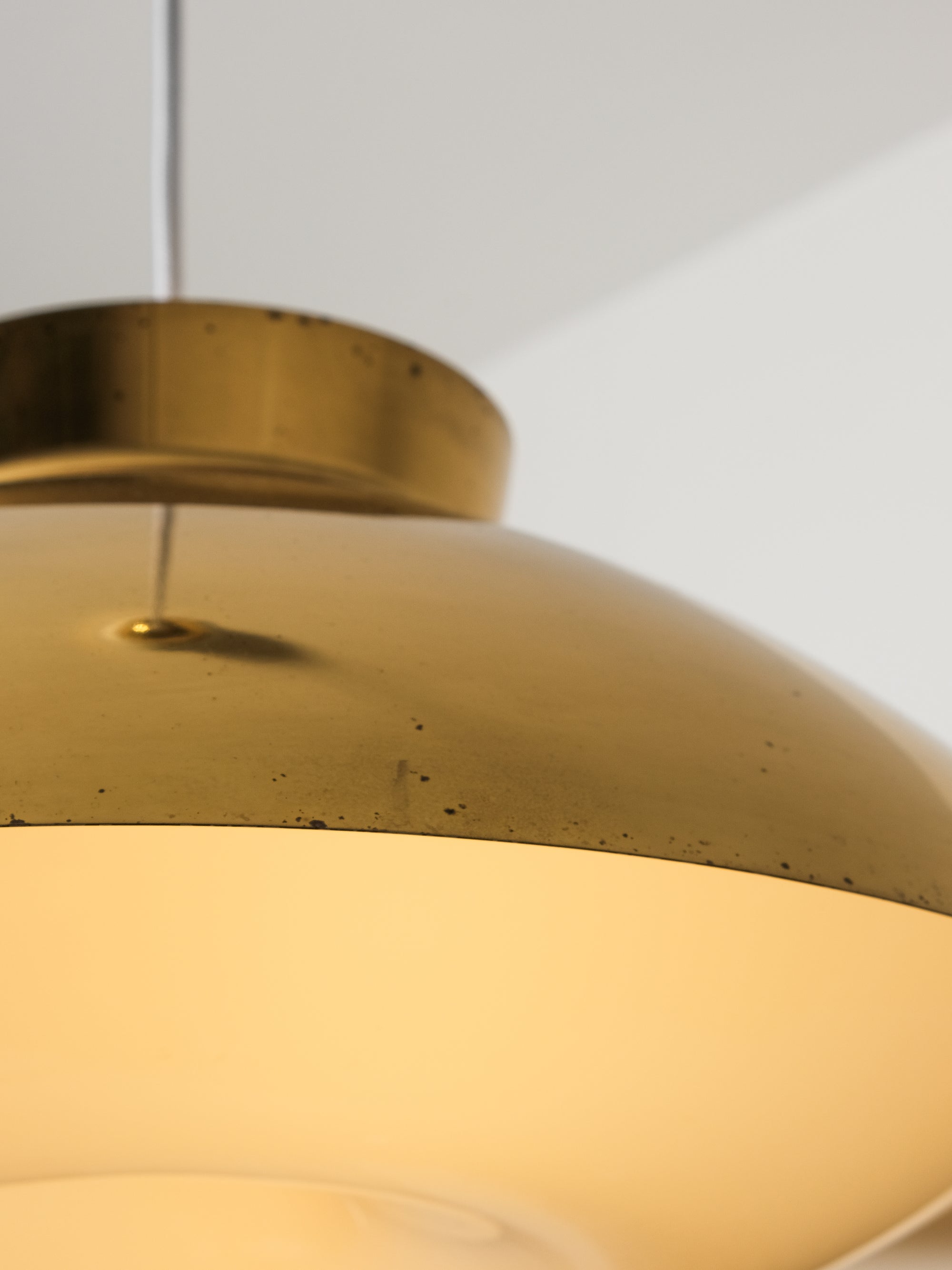 Pair of Model 61-368 Lisa Johansson-Pape Brass Pendants, Orno, Finland, 1950s